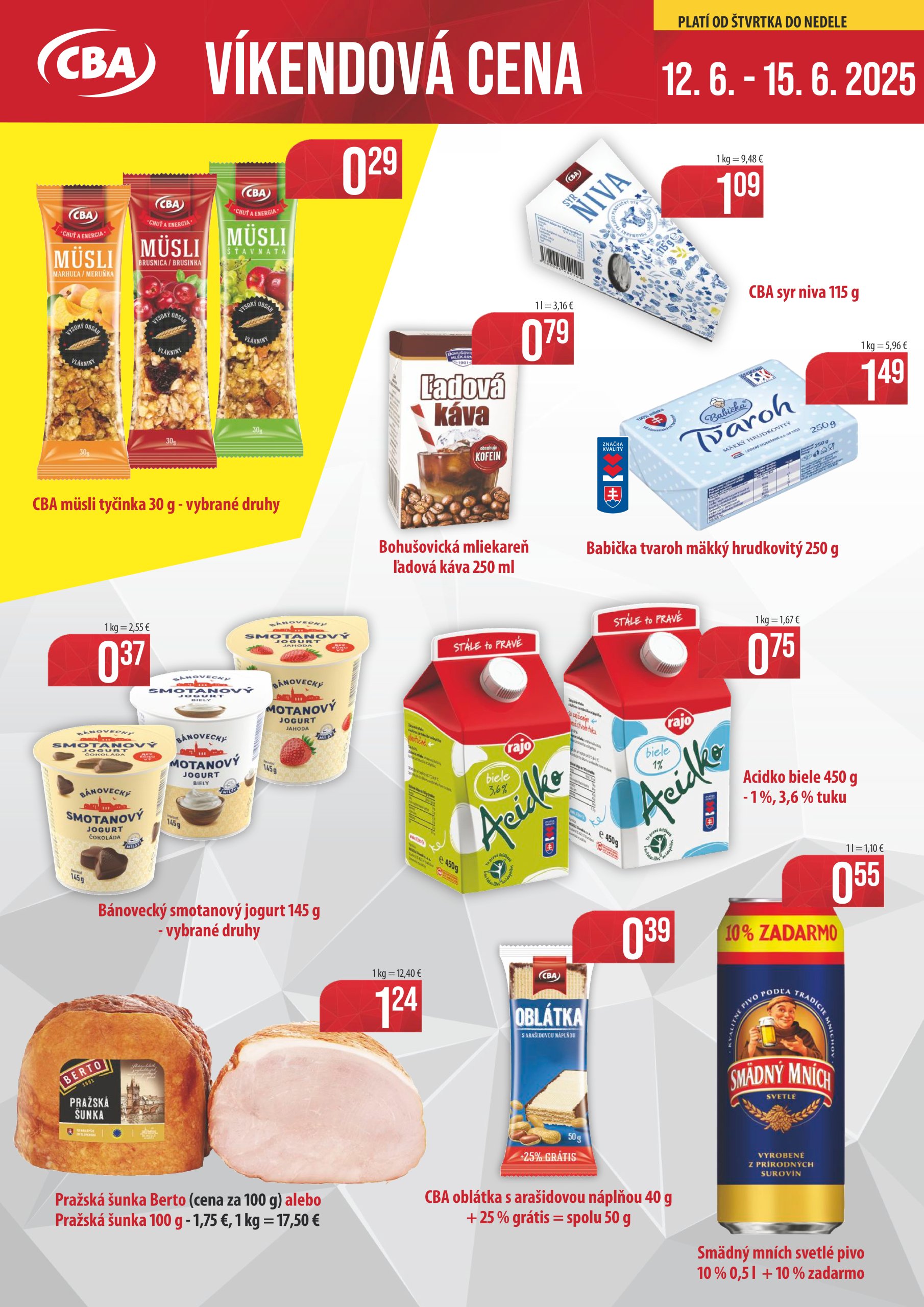 cba - Leták CBA - Víkendová cena platný od 12.06. do 15.06.
