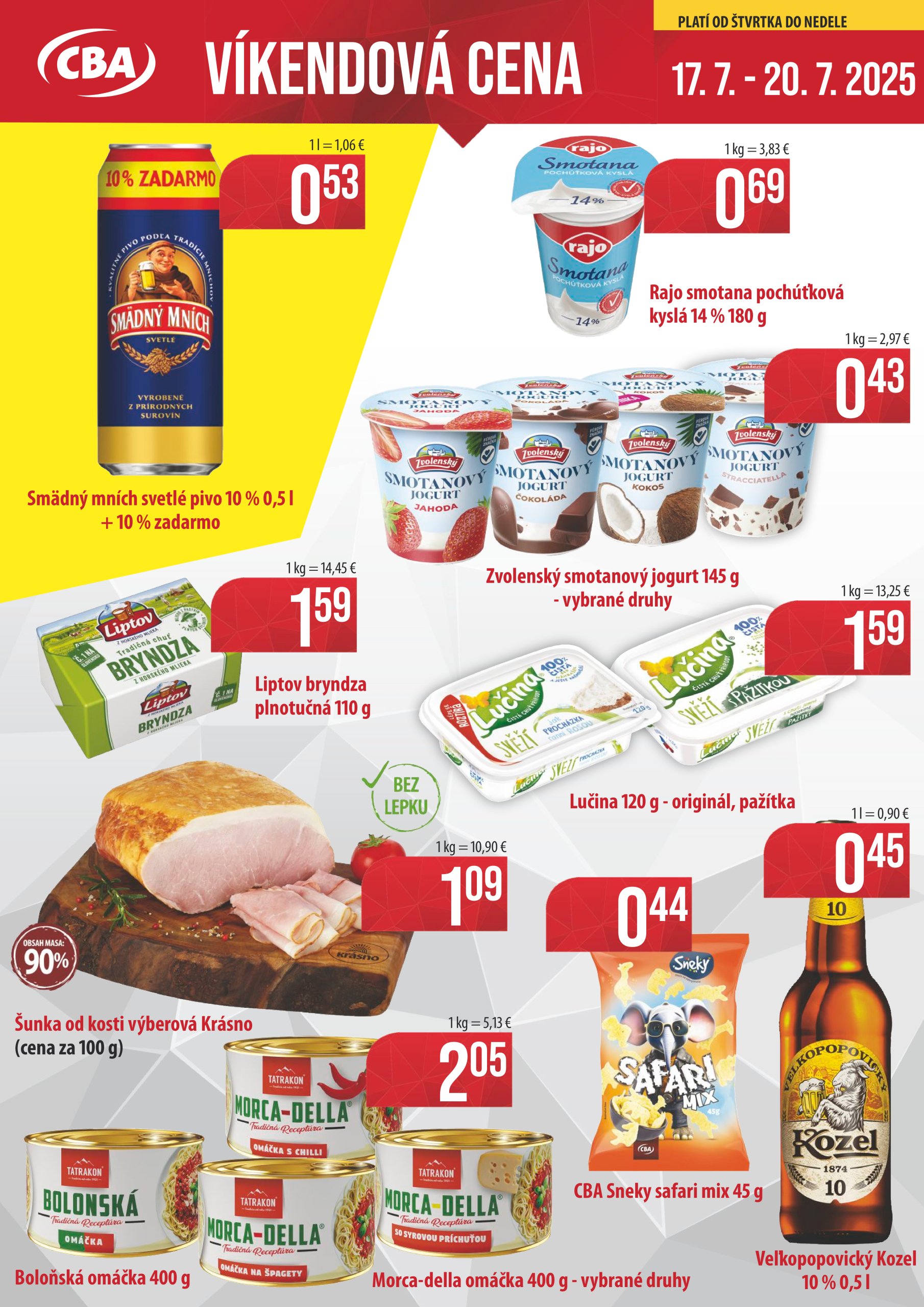 cba - Leták CBA - Víkendová cena platný od 17.07. do 20.07.