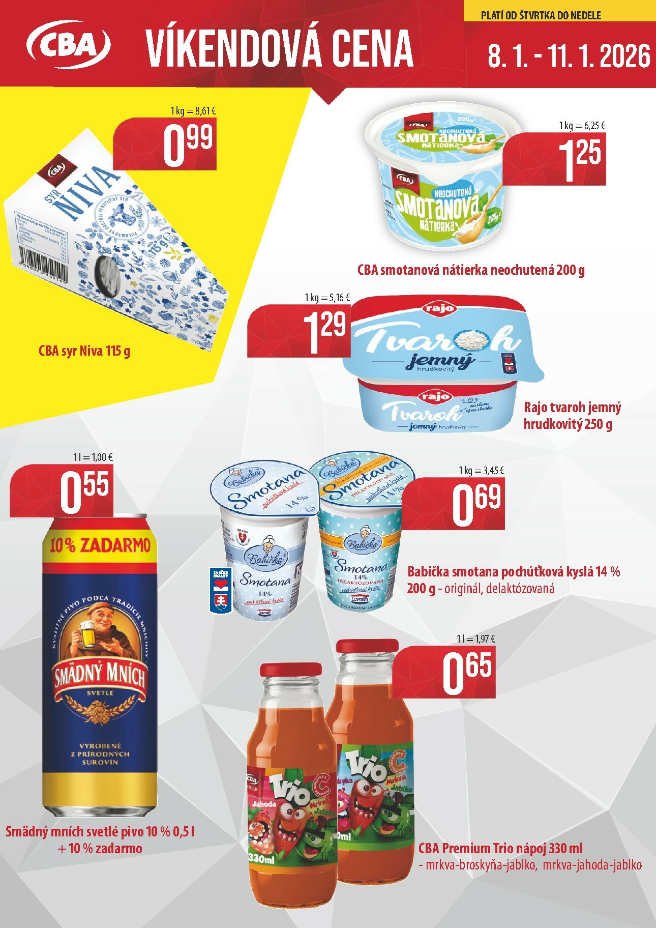 cba - Leták CBA - Víkendová cena platný od 08.01. do 11.01.