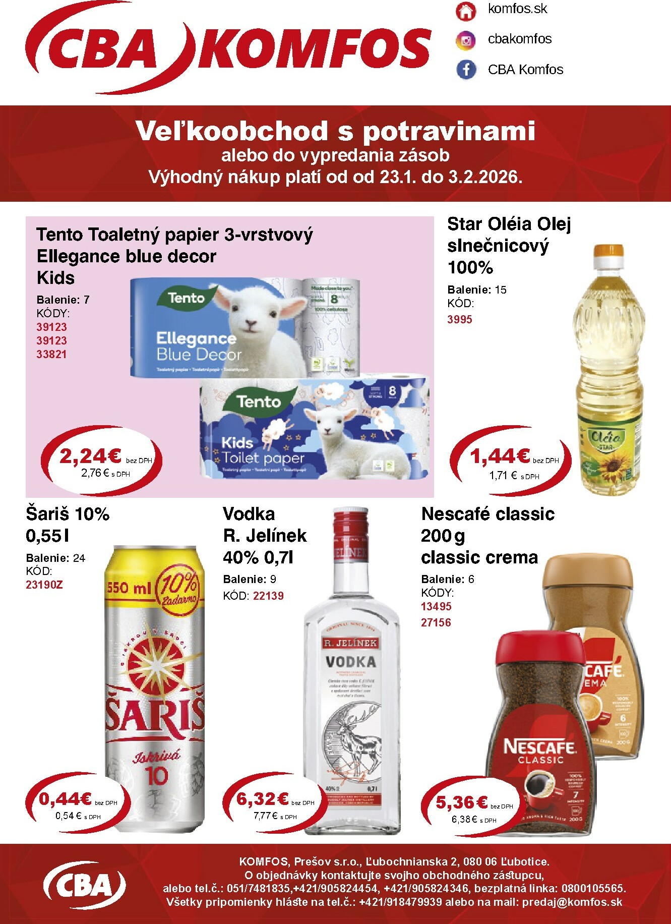 cba - Leták CBA - Veľkoobchod platný od 23.01. do 03.02.