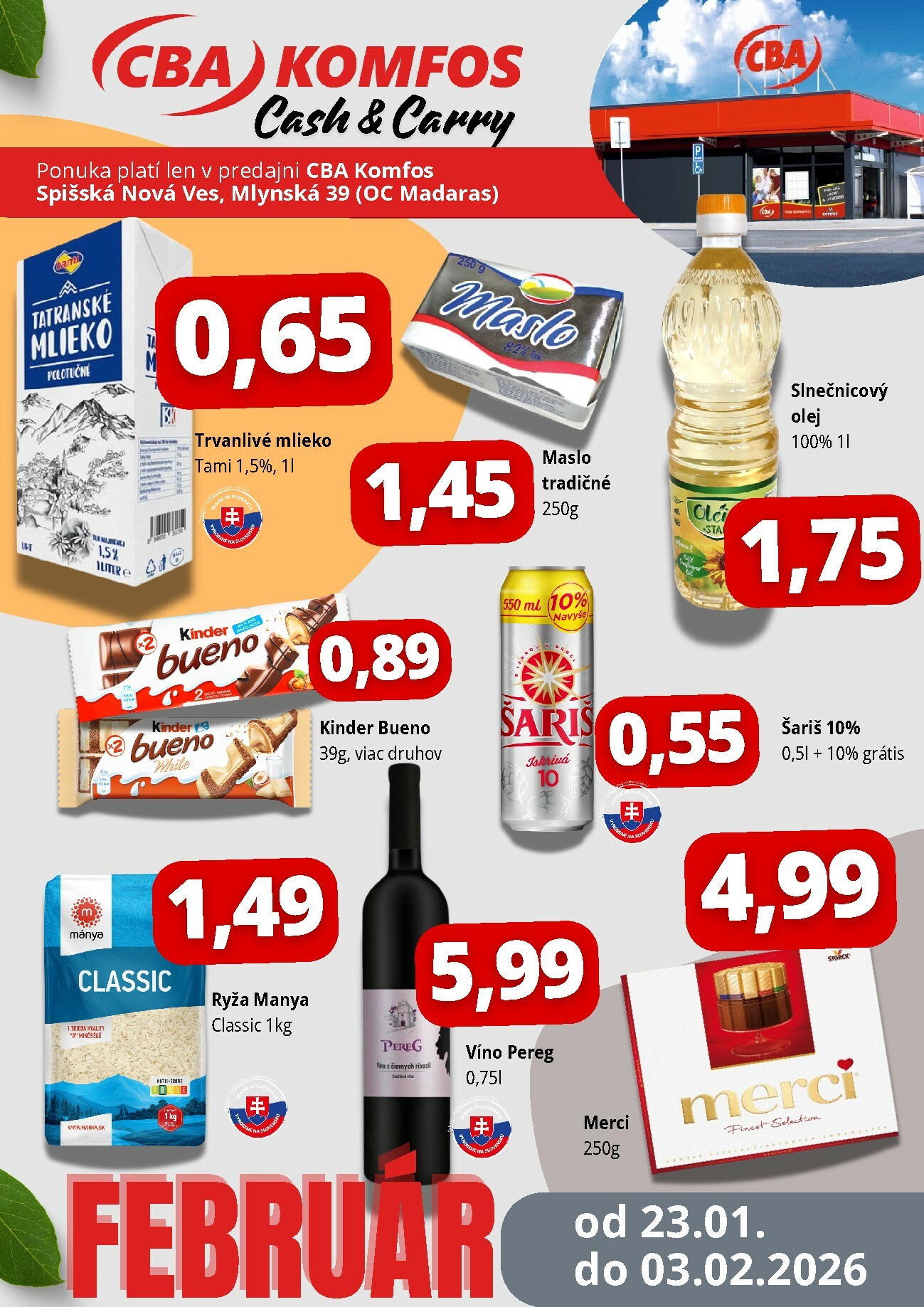 cba - Leták CBA - Spišská Nová Ves platný od 23.01. do 03.02.