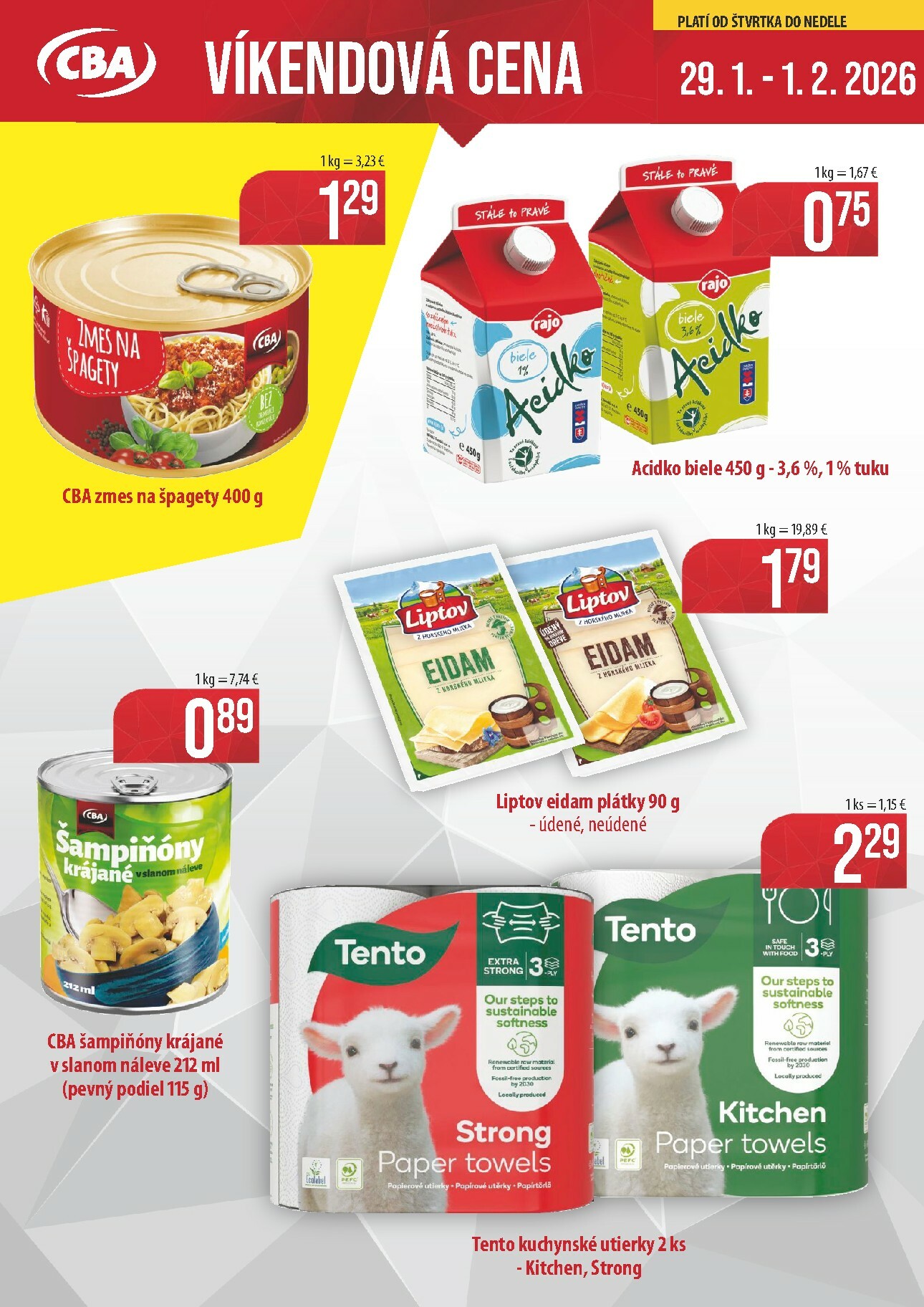 cba - Leták CBA - Víkendová cena platný od 29.01. do 01.02.