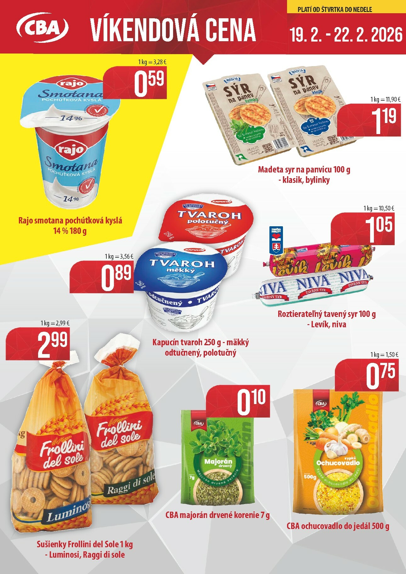 cba - Leták CBA - Víkendová cena platný od 19.02.2026 do 22.02.2026 - page: 1