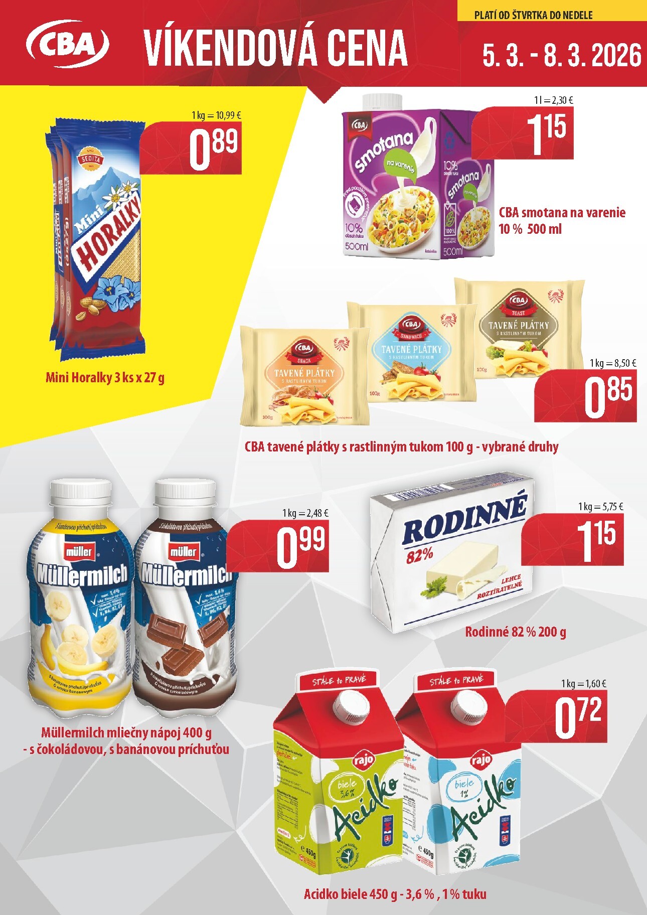 cba - Leták CBA - Víkendová cena platný od 05.03.2026 do 08.03.2026