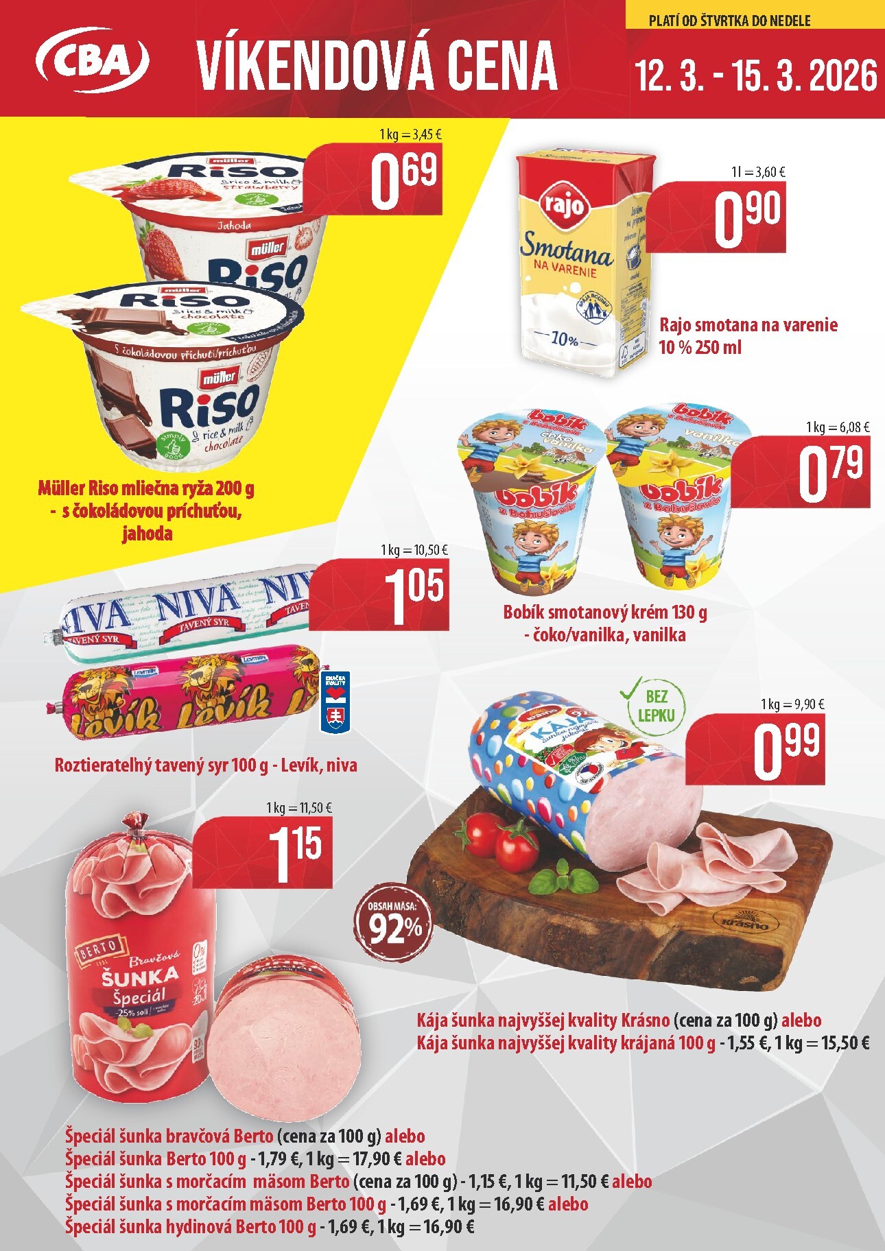 cba - Leták CBA - Víkendová cena platný od 12.03.2026 do 15.03.2026