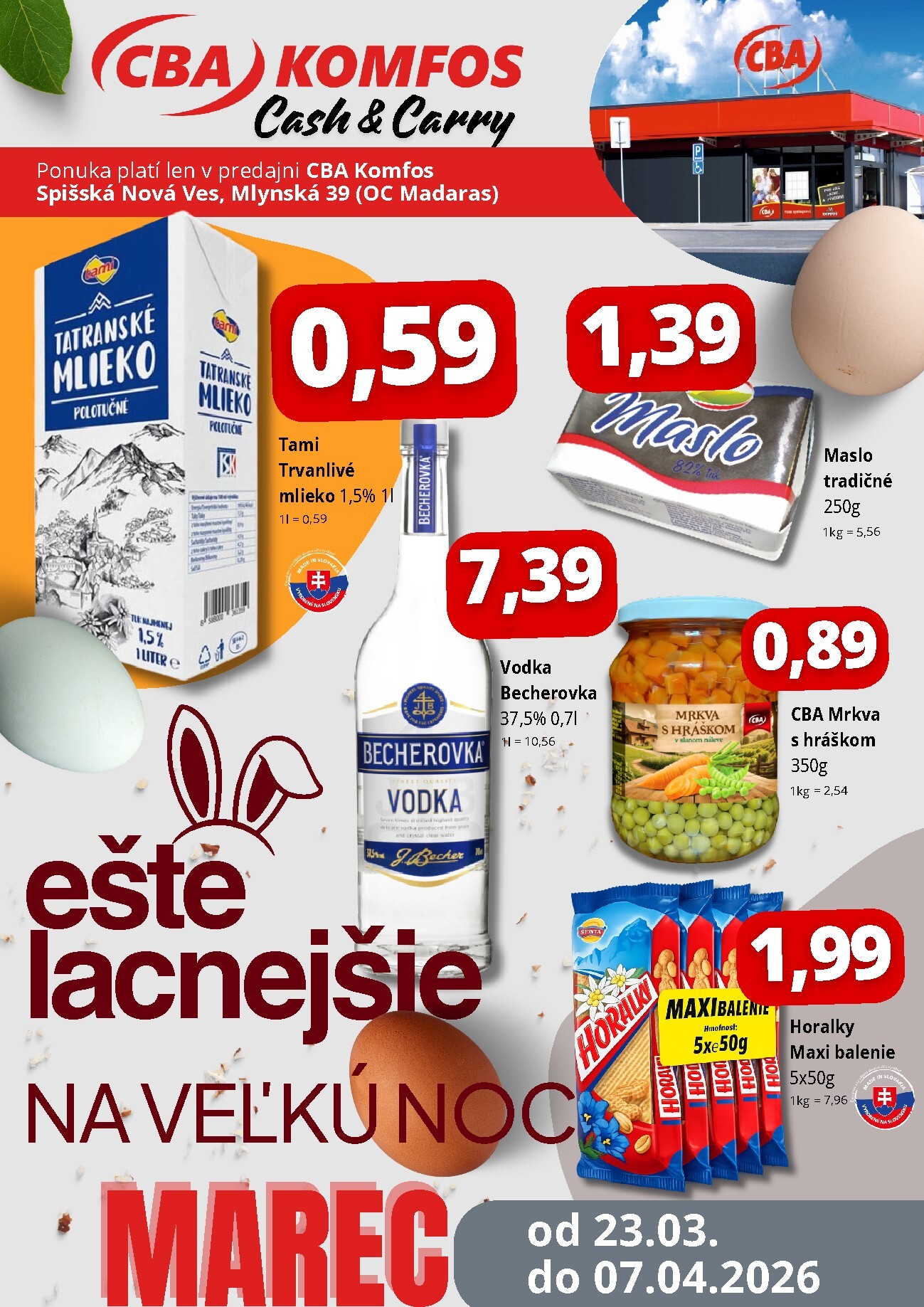 cba - Leták CBA - Spišská Nová Ves platný od 23.03.2026 do 07.04.2026