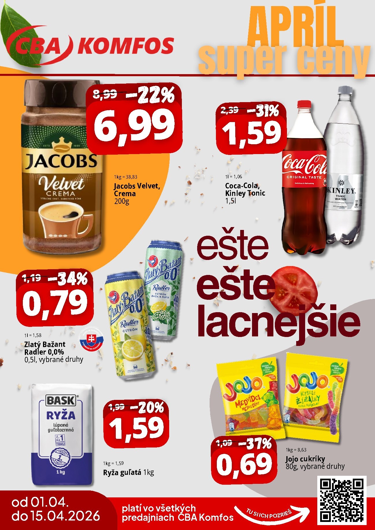 cba - Leták CBA - Super ceny apríl platný od 01.04.2026 do 15.04.2026