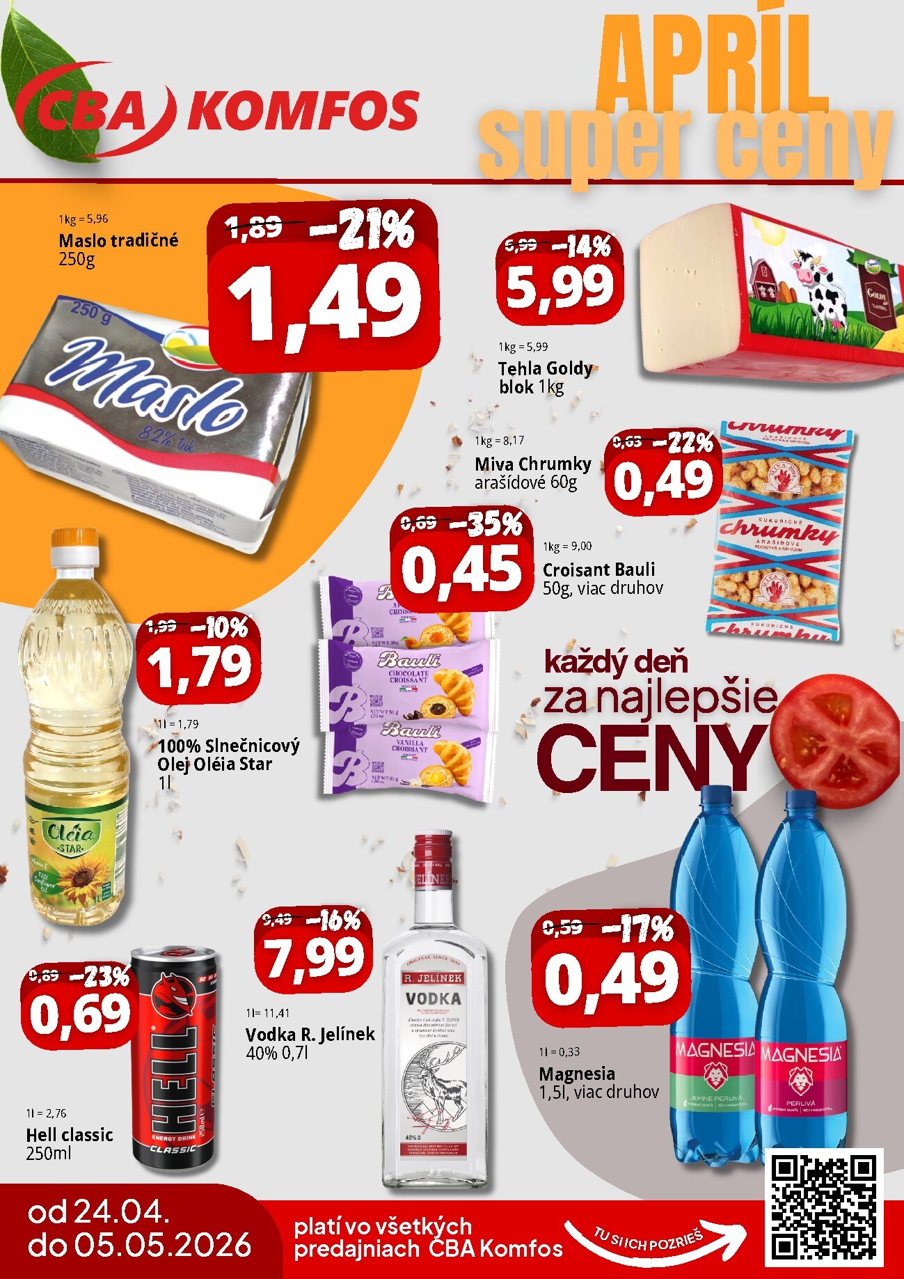 cba - Nový leták CBA - Komfos od piatku, 24.04.2026 do utorka, 05.05.2026