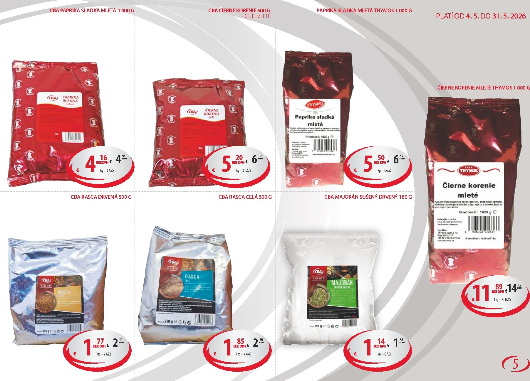 cba - Nový leták CBA - Horeca & Gastro Veľkoobchod od pondelka, 04.05.2026 do nedele, 31.05.2026 - page: 5