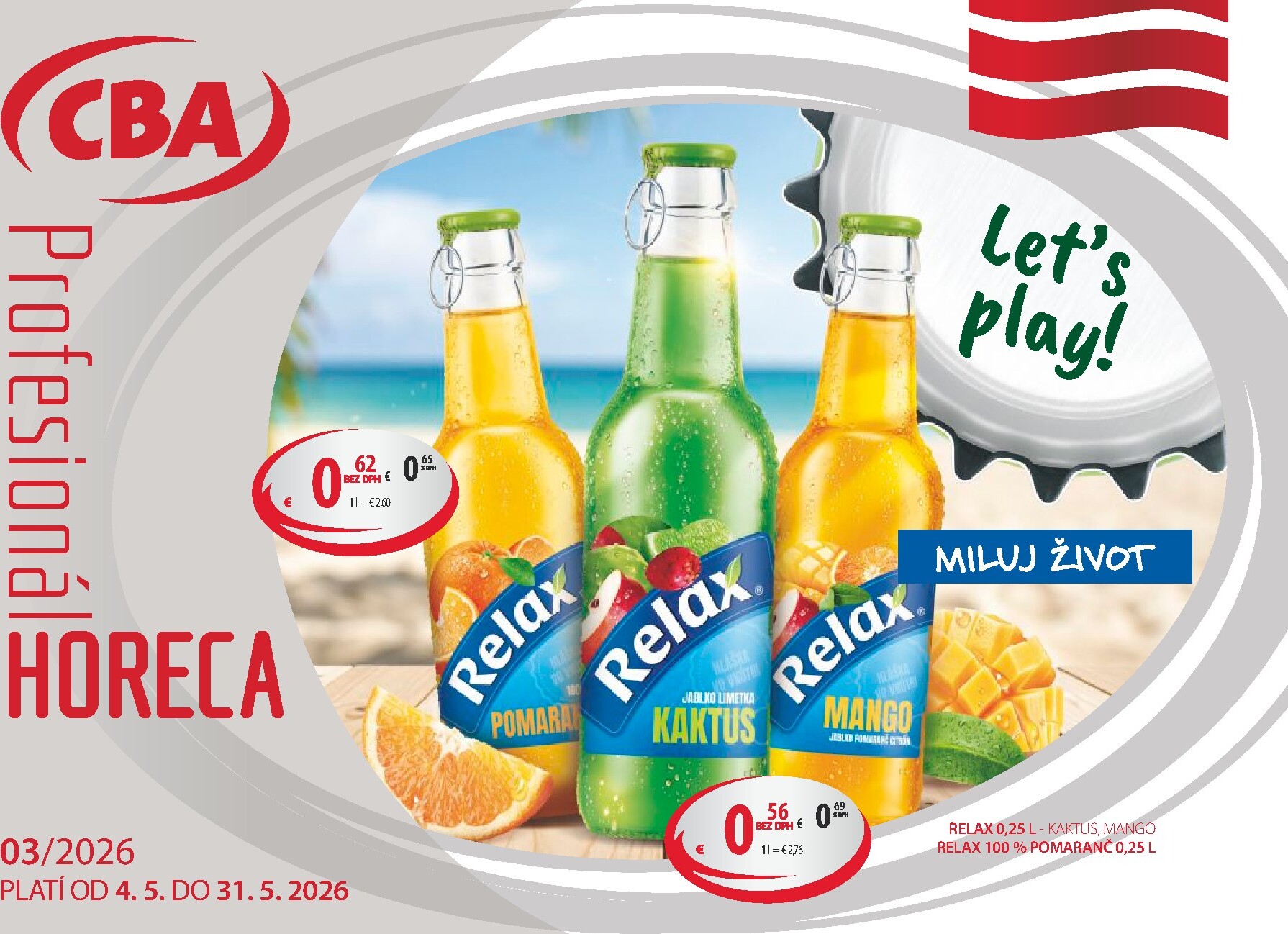 cba - Nový leták CBA - Horeca & Gastro Veľkoobchod od pondelka, 04.05.2026 do nedele, 31.05.2026