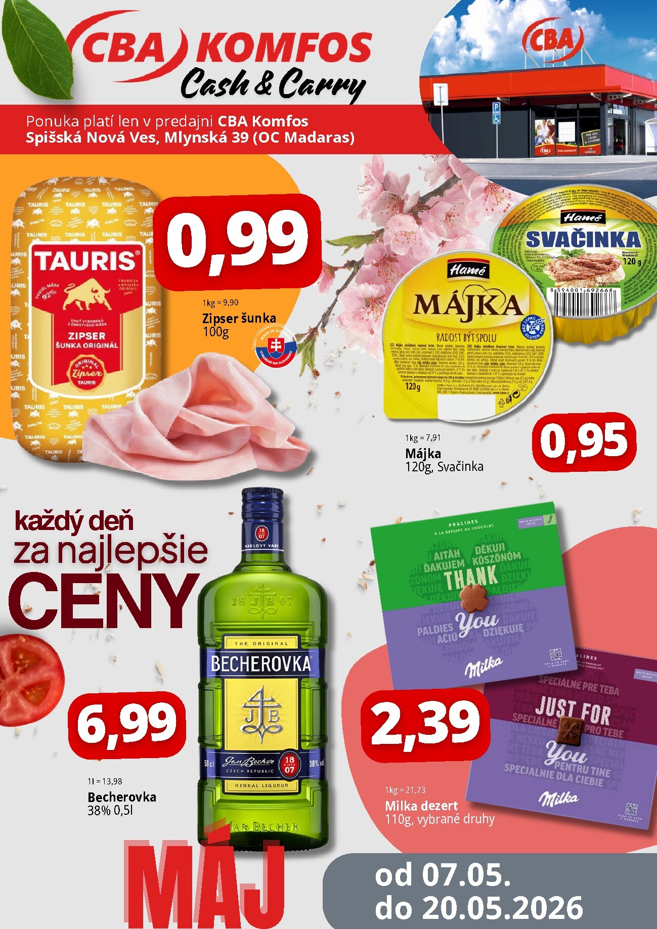 cba - Nový leták CBA - Spišská nová Ves od štvrtka, 07.05.2026 do stredy, 20.05.2026