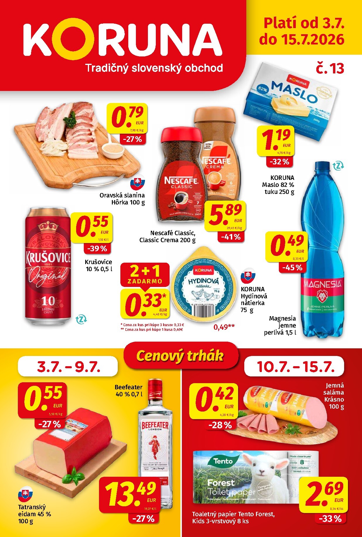 koruna - Nový Koruna leták od piatku, 03.07.2026 do stredy, 15.07.2026