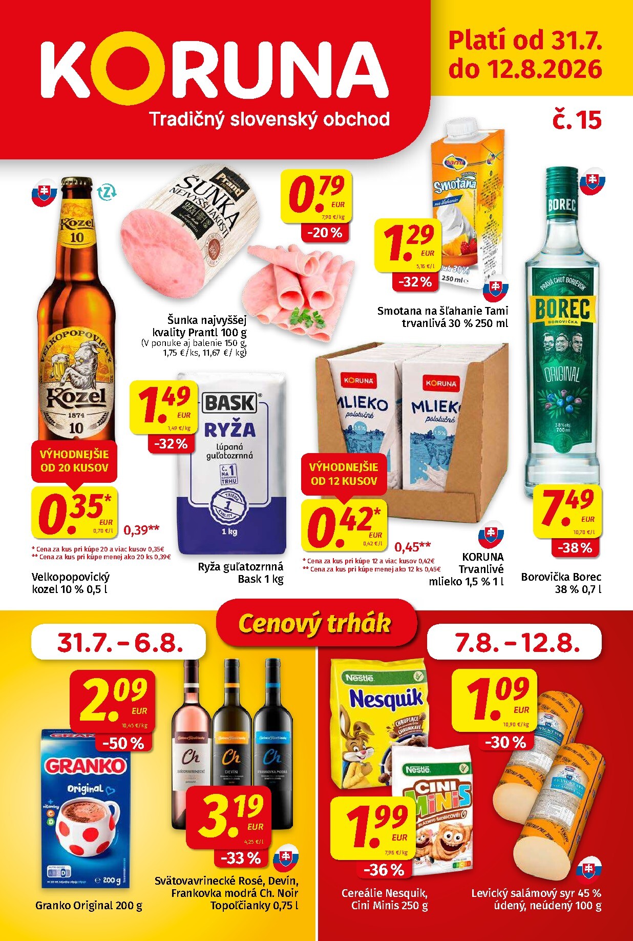 koruna - Nový Koruna leták od piatku, 31.07.2026 do stredy, 12.08.2026