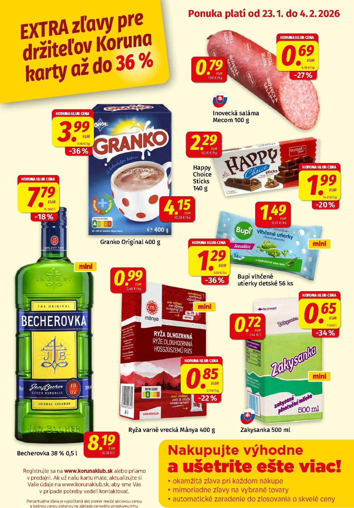 koruna - Leták Koruna - Klub platný od 23.01. do 04.02. - page: 1