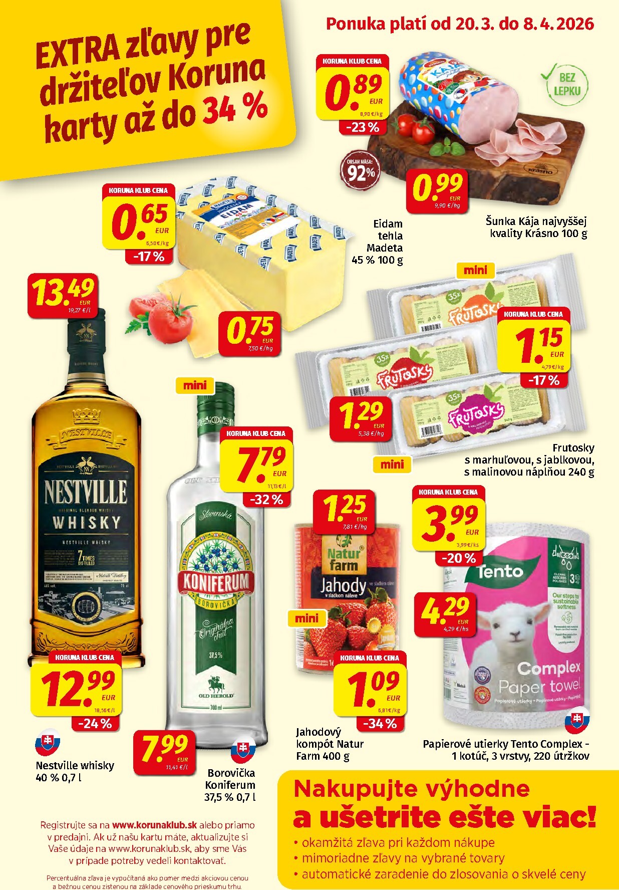 koruna - Leták Koruna - Klub platný od 20.03.2026 do 08.04.2026 - page: 1