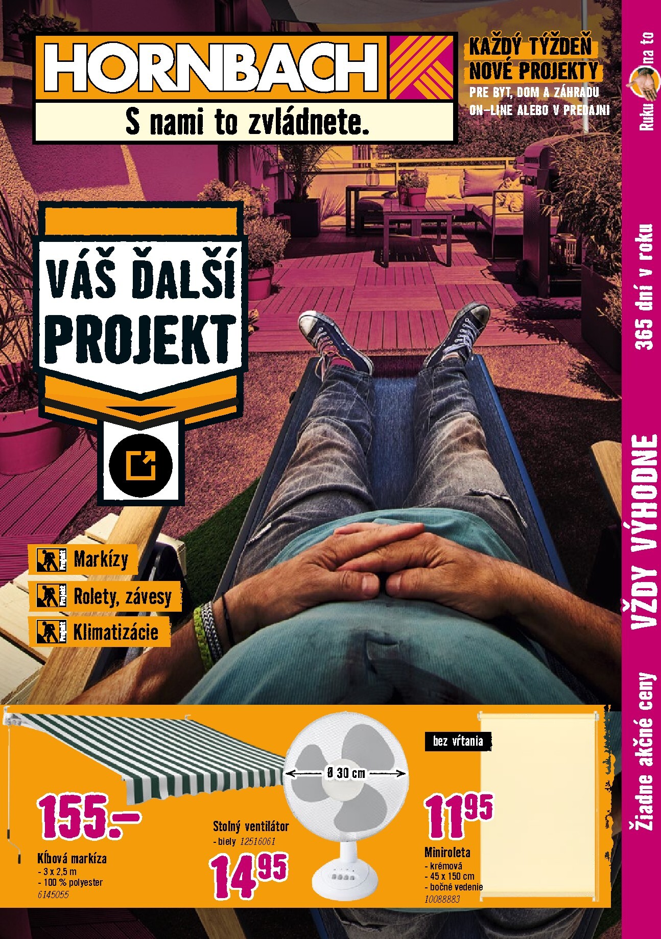 hornbach - Aktuálny HORNBACH - Slnečná ochrana leták od stredy, 17.06.2026 do stredy, 01.07.2026
