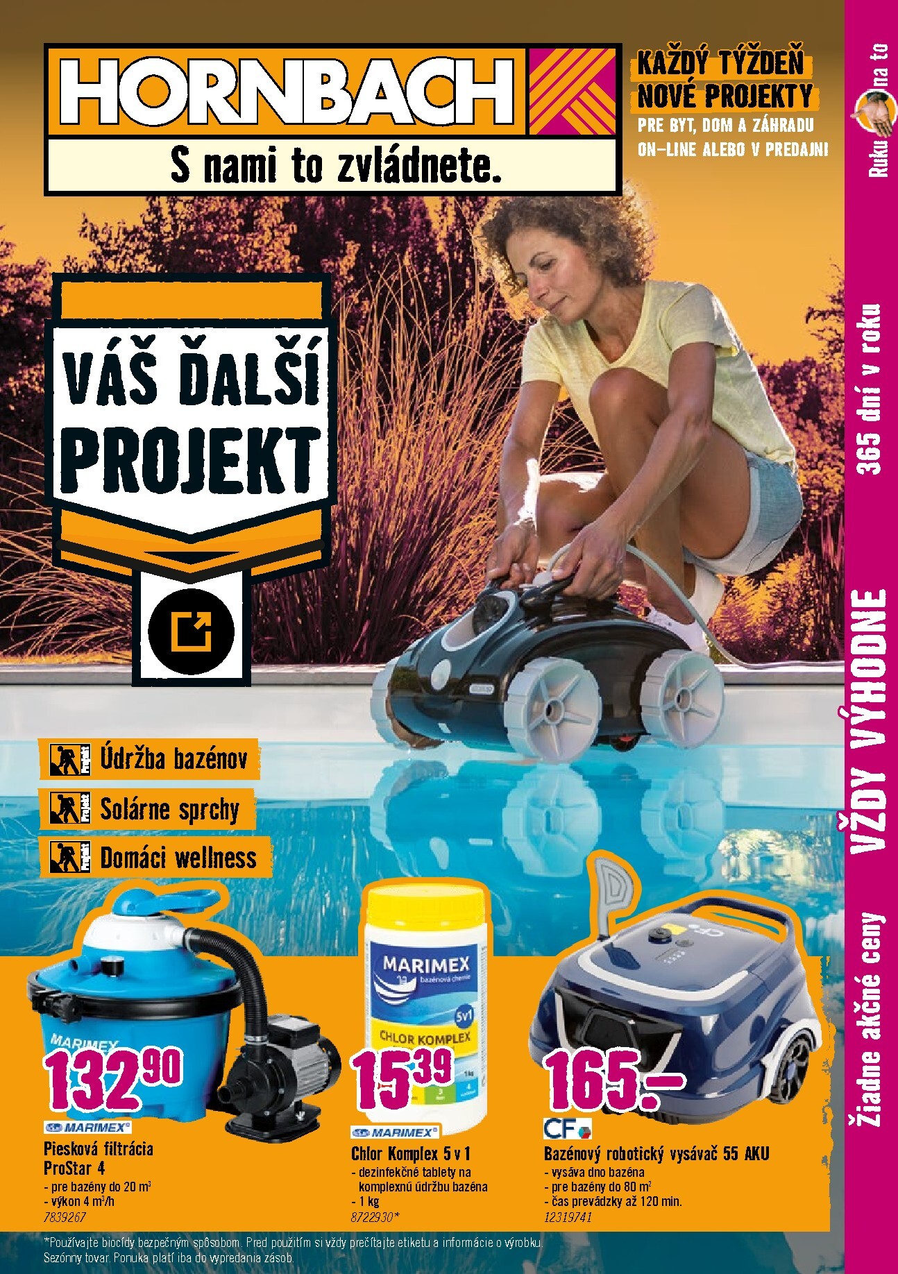 hornbach - Aktuálny HORNBACH - Bazénová chémia leták od stredy, 01.07.2026 do stredy, 15.07.2026