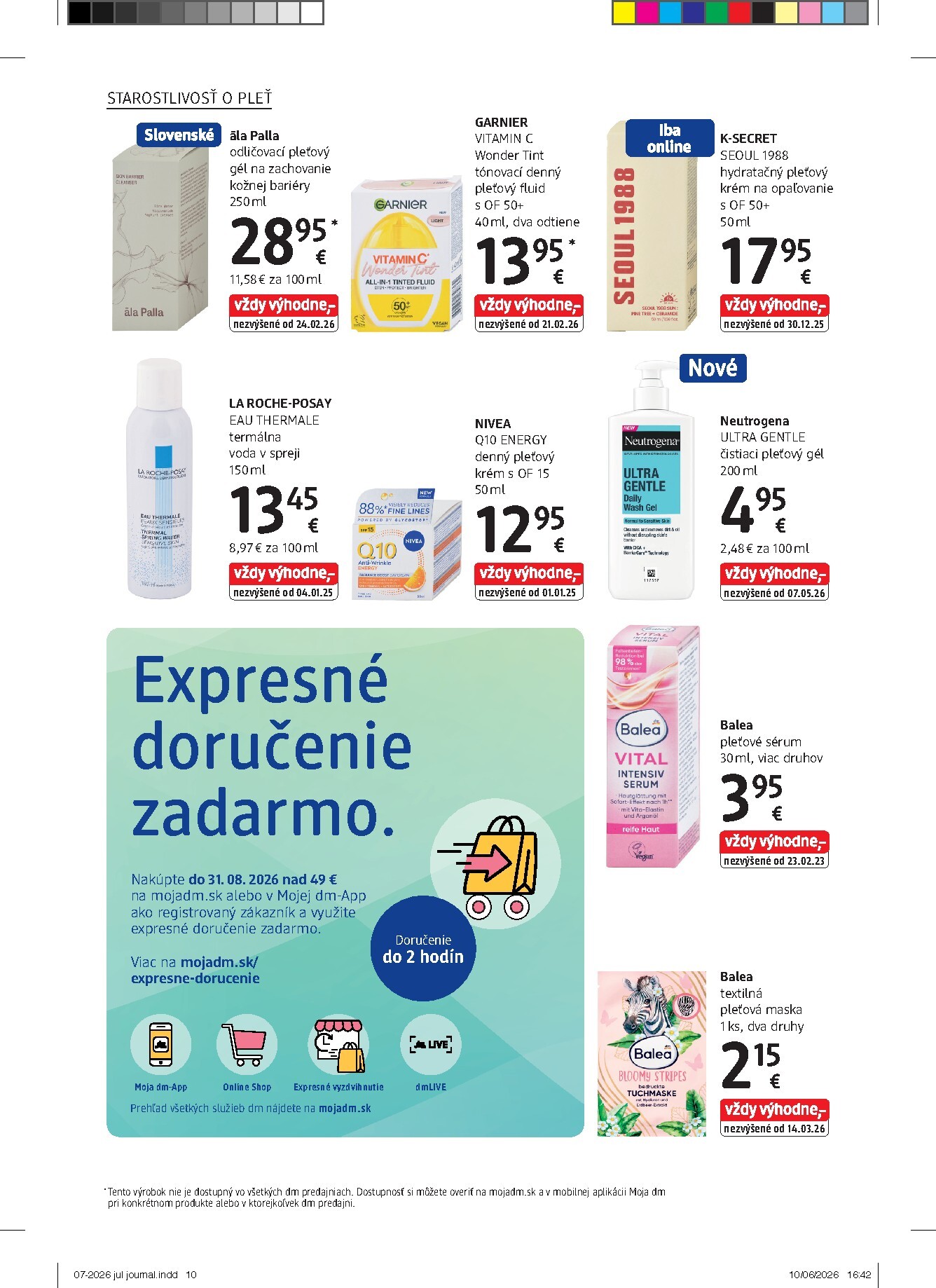 dm-drogerie - Aktuálny dm drogerie markt - Journal leták od stredy, 01.07.2026 do piatku, 31.07.2026 - page: 10