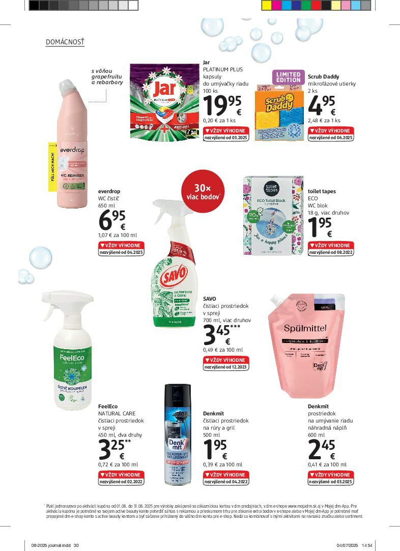 dm-drogerie - Leták dm drogerie platný od 01.08. do 31.08. - page: 30