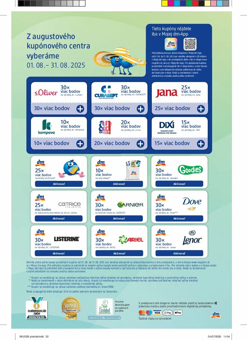 dm-drogerie - Leták dm drogerie platný od 01.08. do 31.08. - page: 32