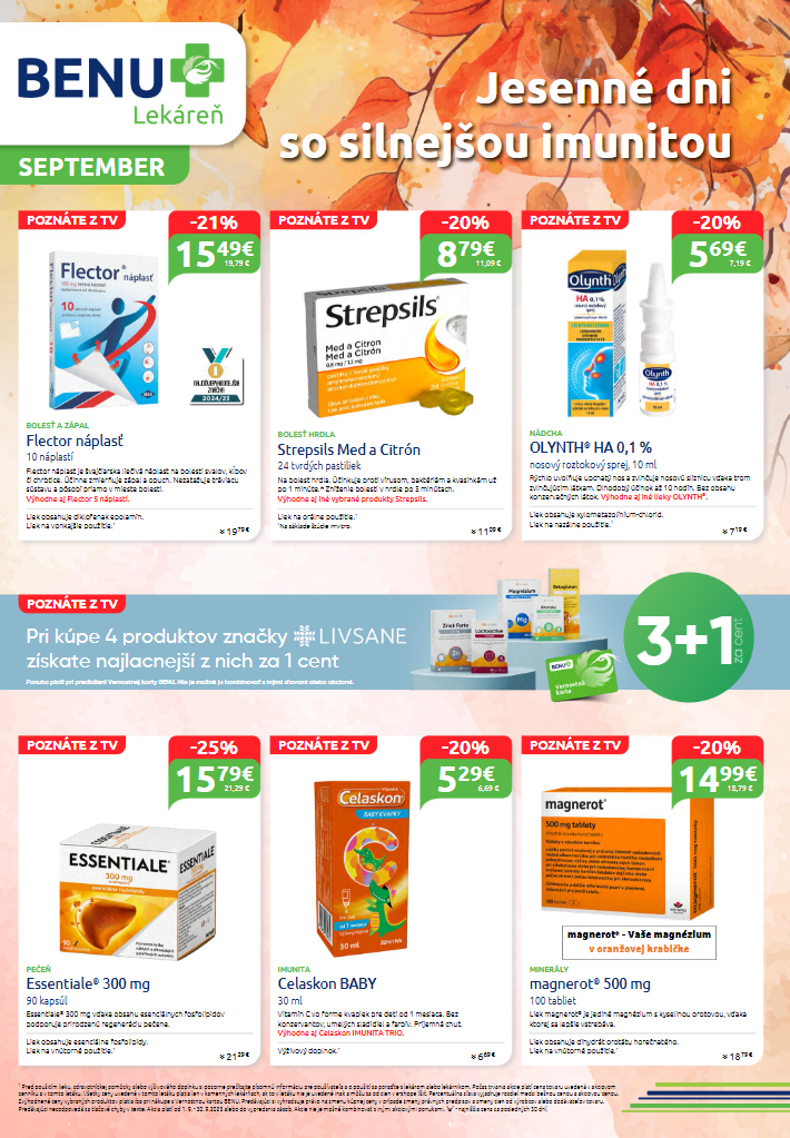 benu-lekaren - Leták BENU Lekáreň platný od 01.09. do 30.09.