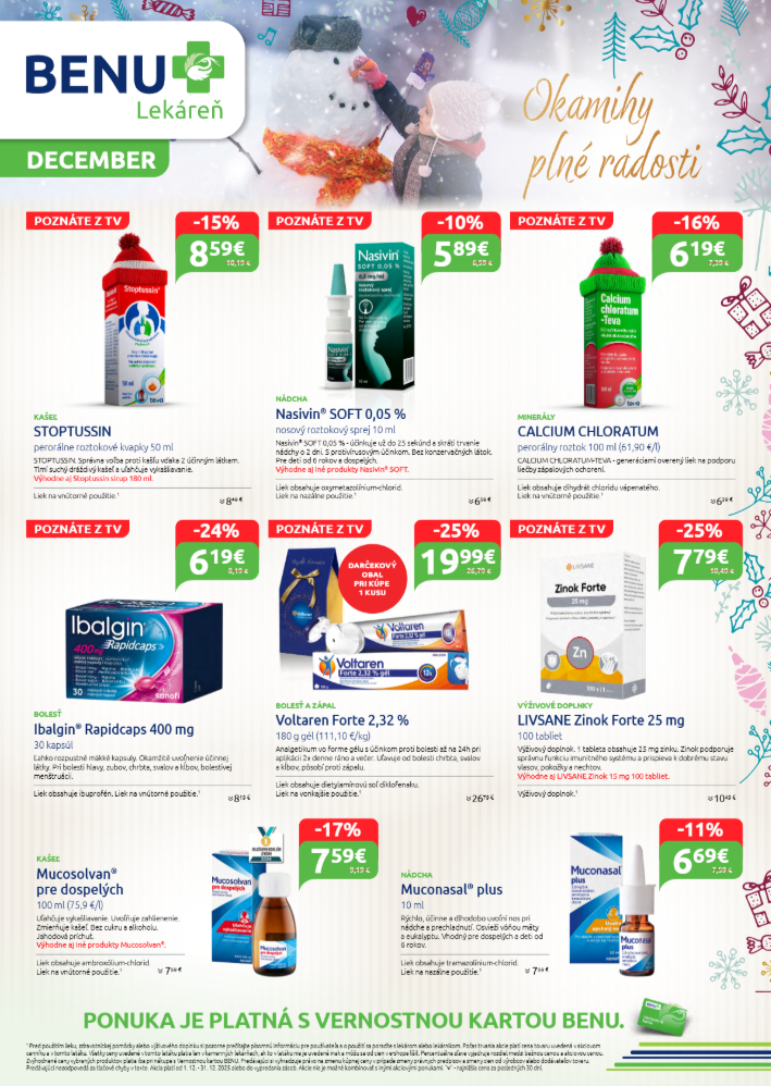 benu-lekaren - Leták BENU Lekáreň platný od 01.12. do 31.12.