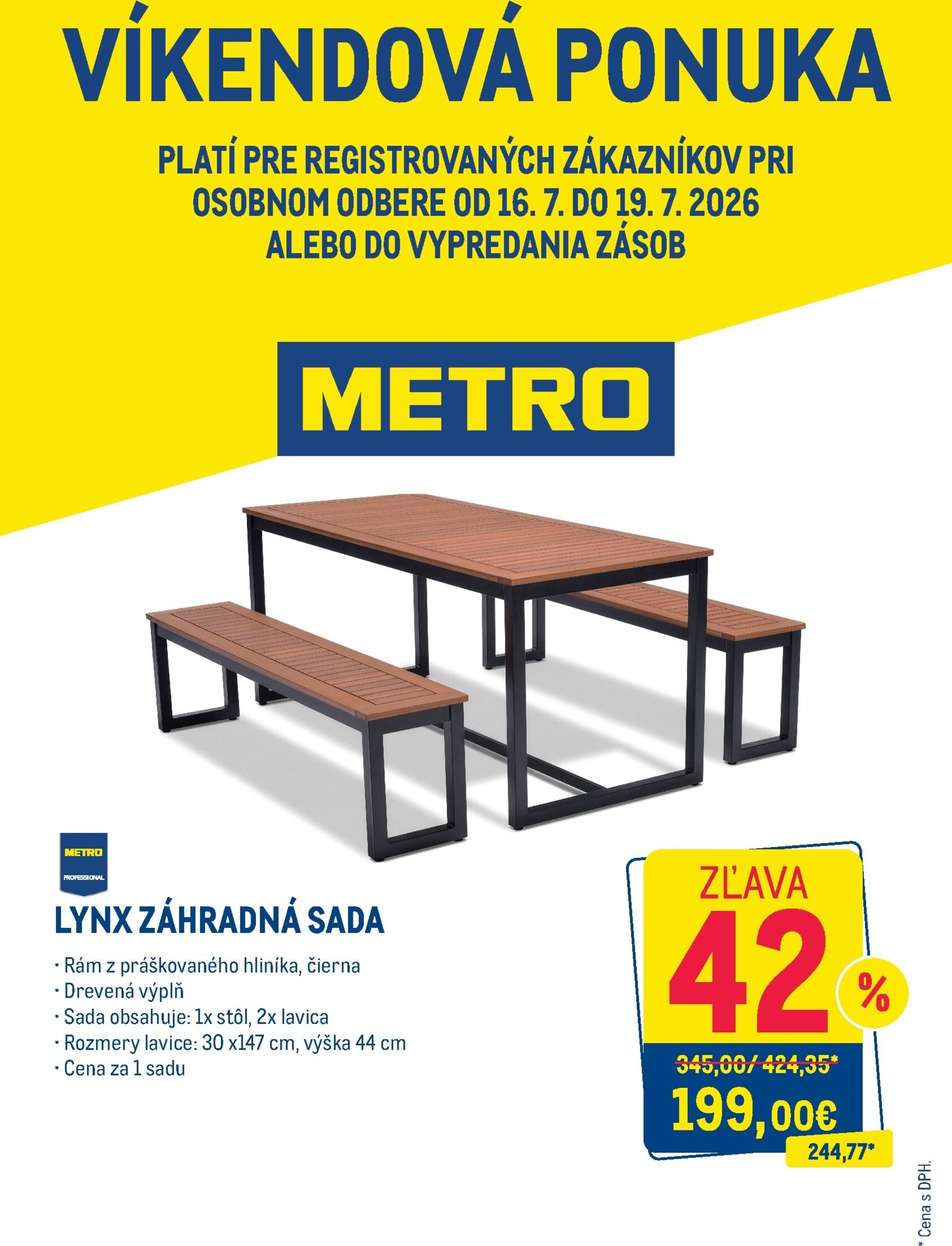 metro - Aktuálny Metro - Víkendová ponuka leták od štvrtka, 16.07.2026 do nedele, 19.07.2026