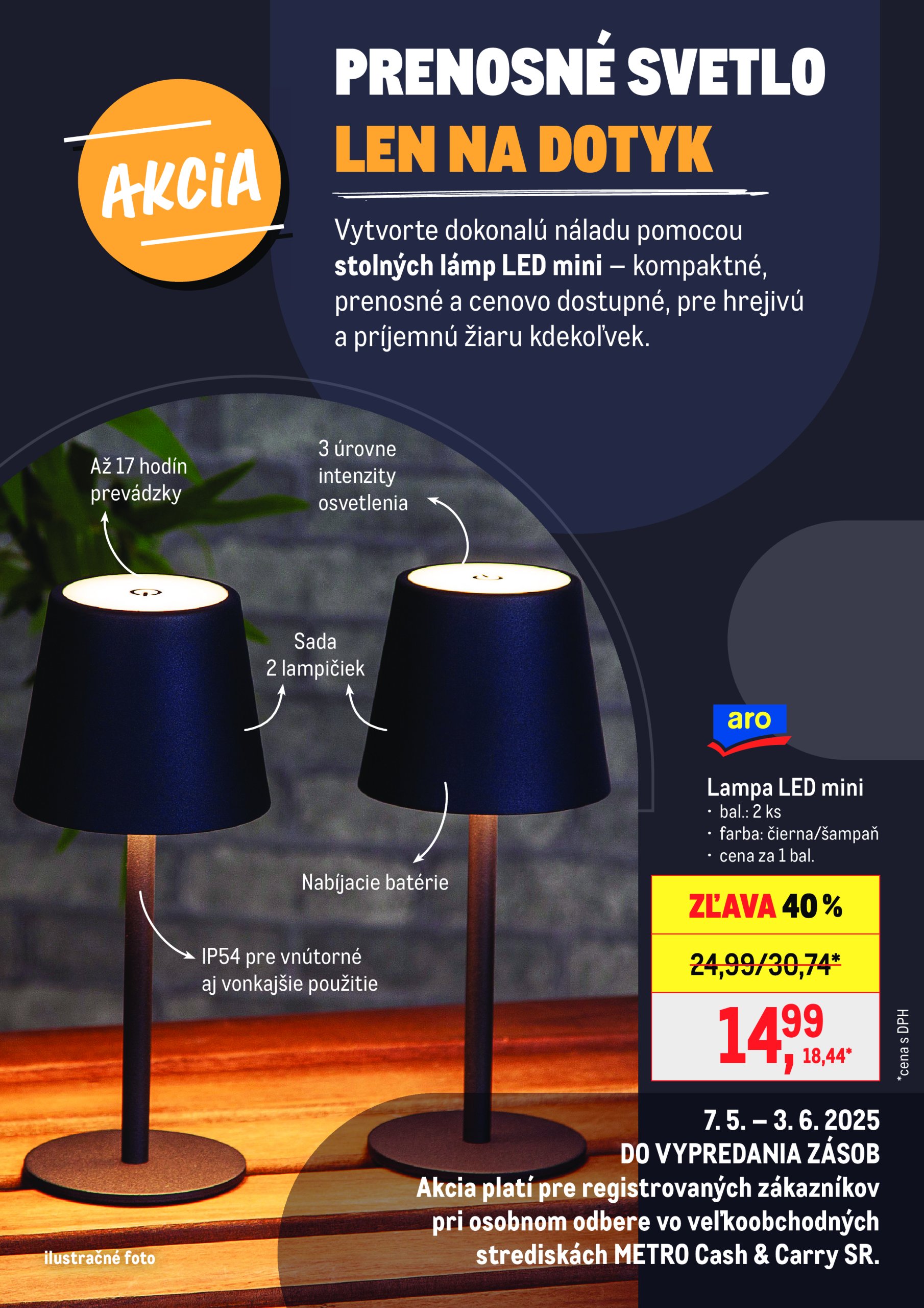 metro - Metro - Prenosné svetlo len na dotyk leták platný od 07.05. - 03.06.