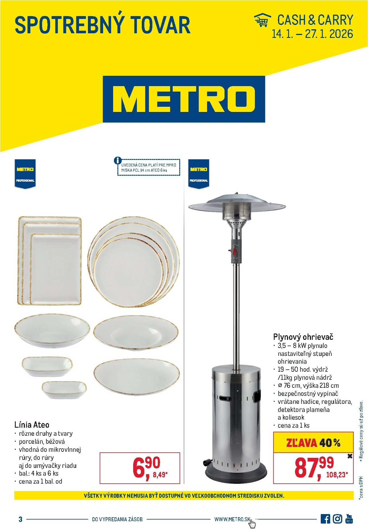 metro - Leták Metro - Spotrebný tovar platný od 14.01. do 27.01.