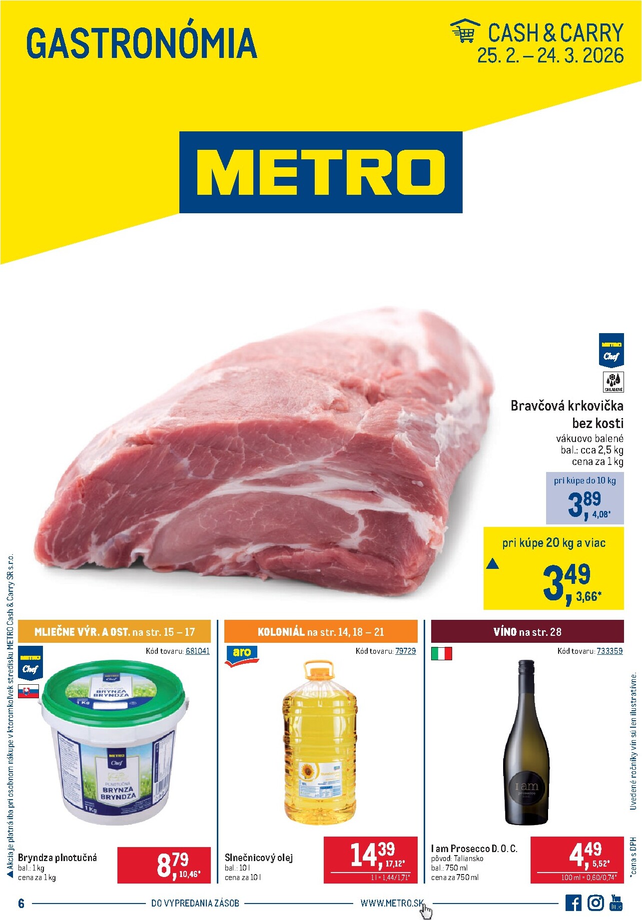 metro - Leták Metro - Gastronómia platný od 25.02.2026 do 24.03.2026