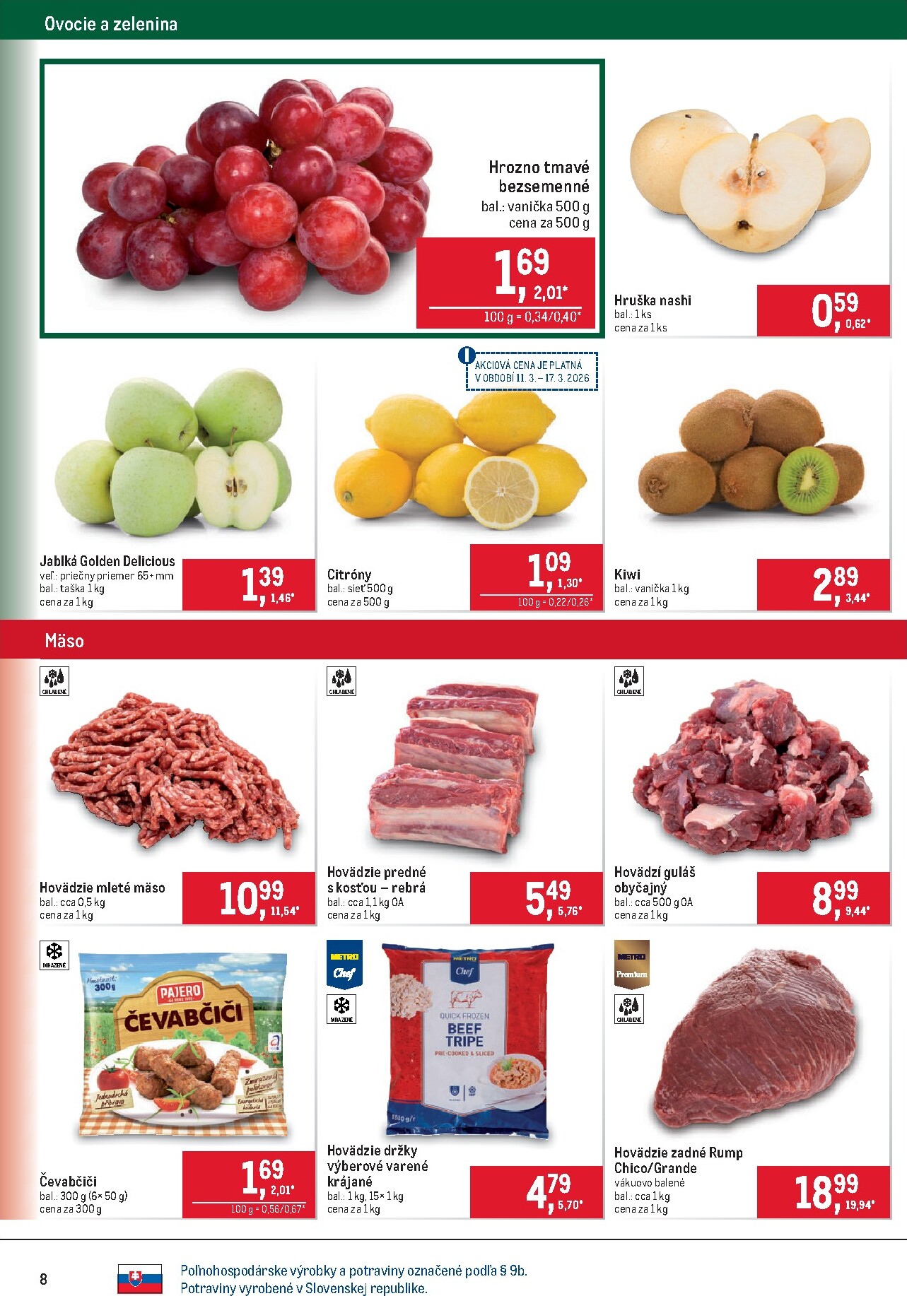metro - Leták Metro - Maloobchod platný od 11.03.2026 do 24.03.2026 - page: 8