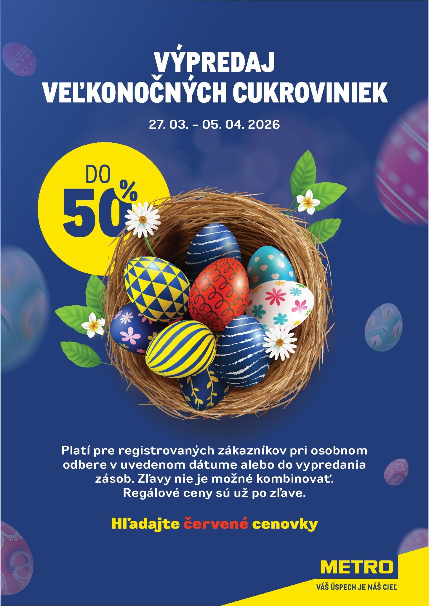 metro - Leták Metro - Výpredaj veľkonočných cukroviniek platný od 27.03.2026 do 05.04.2026