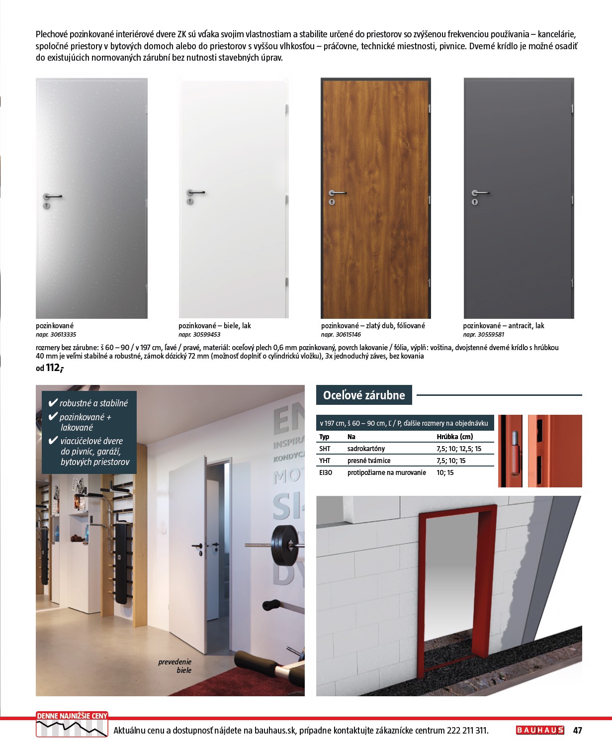 bauhaus - Leták Bauhaus - Stavebné prvky platný od 01.08. do 31.12. - page: 47