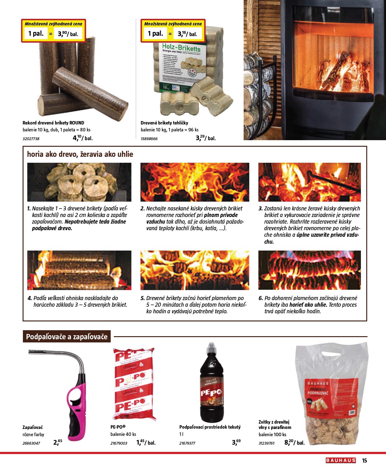 bauhaus - Leták Bauhaus - Katalóg Kachle a vykurovanie platný od 28.08. do 31.12. - page: 15