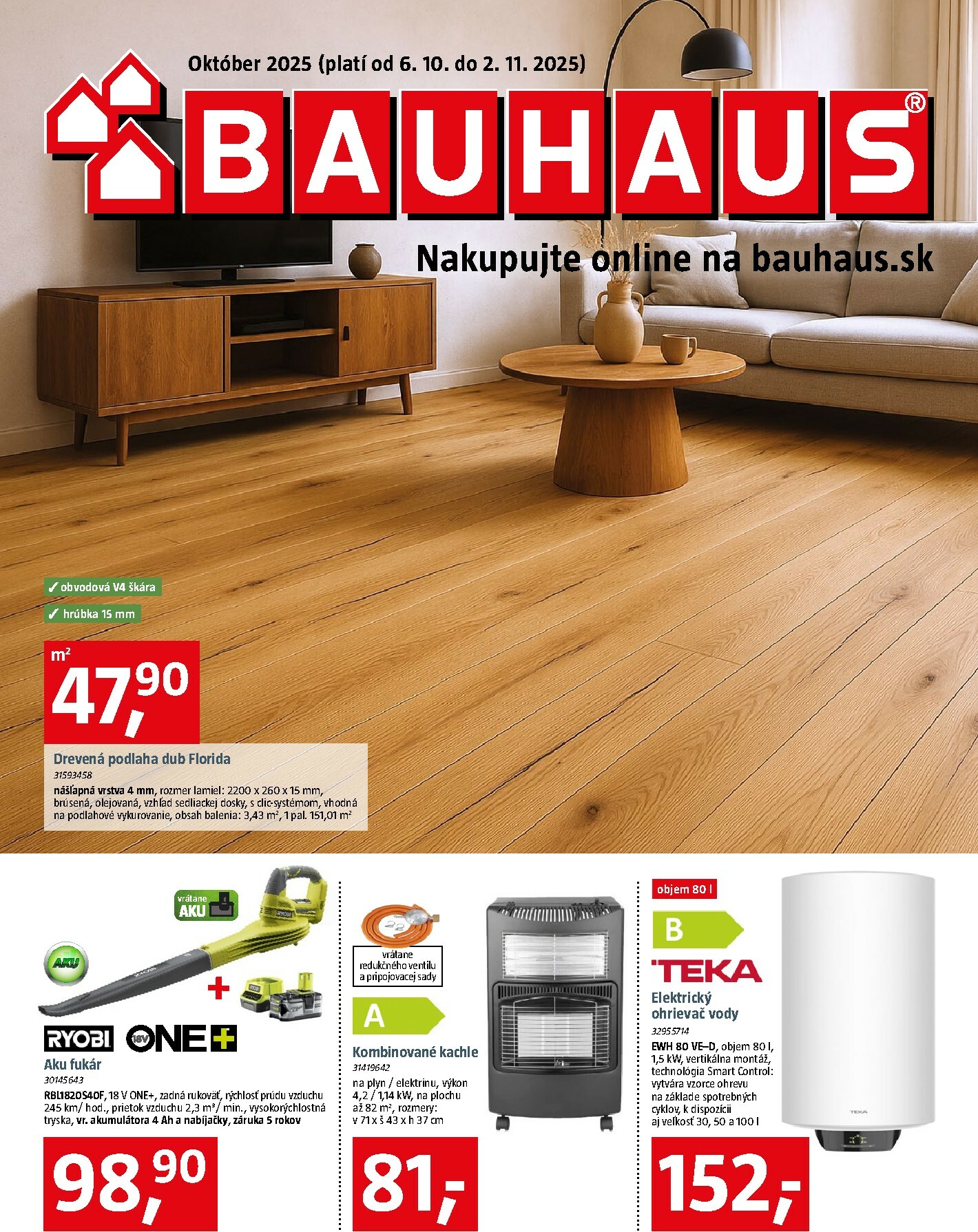 bauhaus - Leták Bauhaus platný od 06.10. do 02.11.