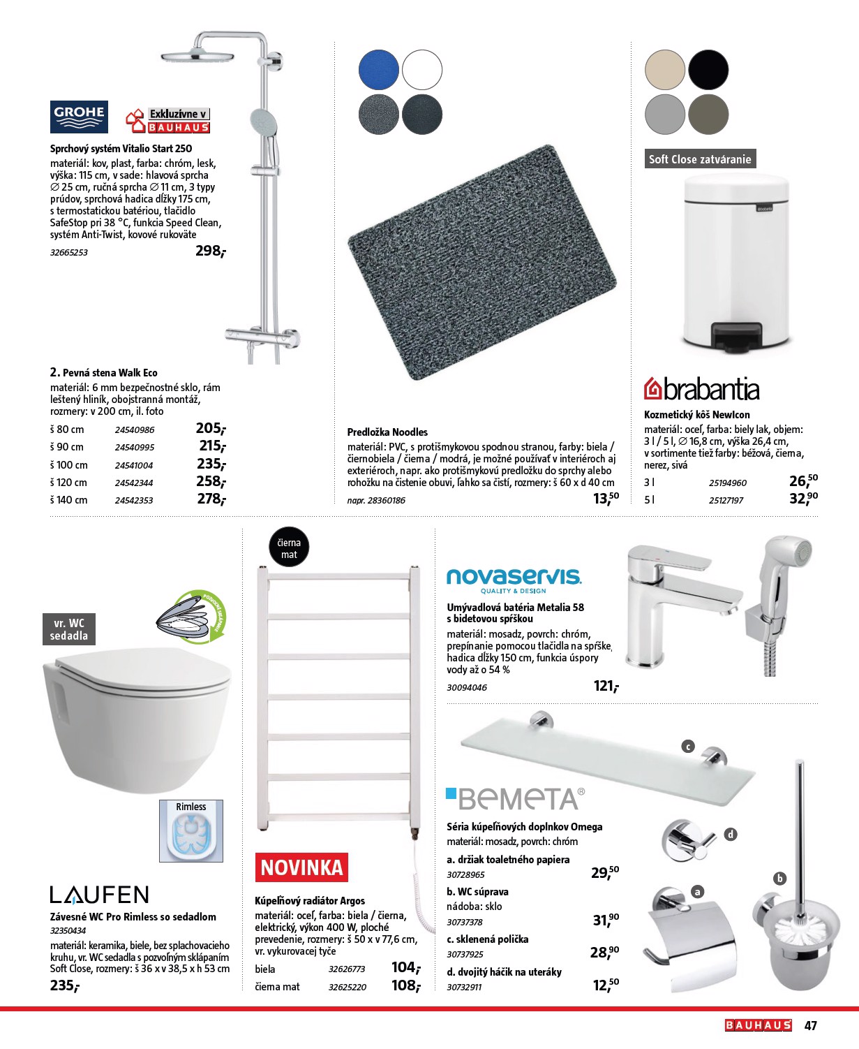 bauhaus - Leták Bauhaus - Katalóg Sanita platný od 30.10. do 30.03. - page: 47