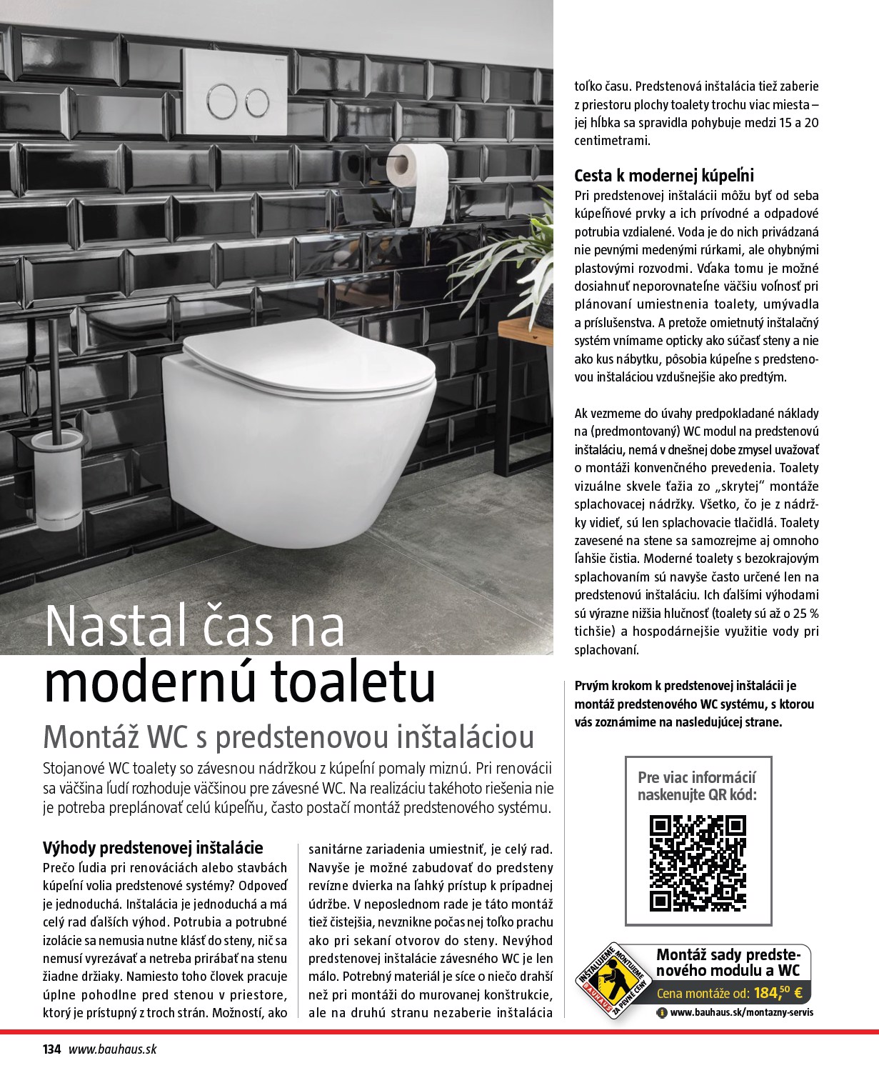 bauhaus - Leták Bauhaus - Katalóg Sanita platný od 30.10. do 30.03. - page: 134