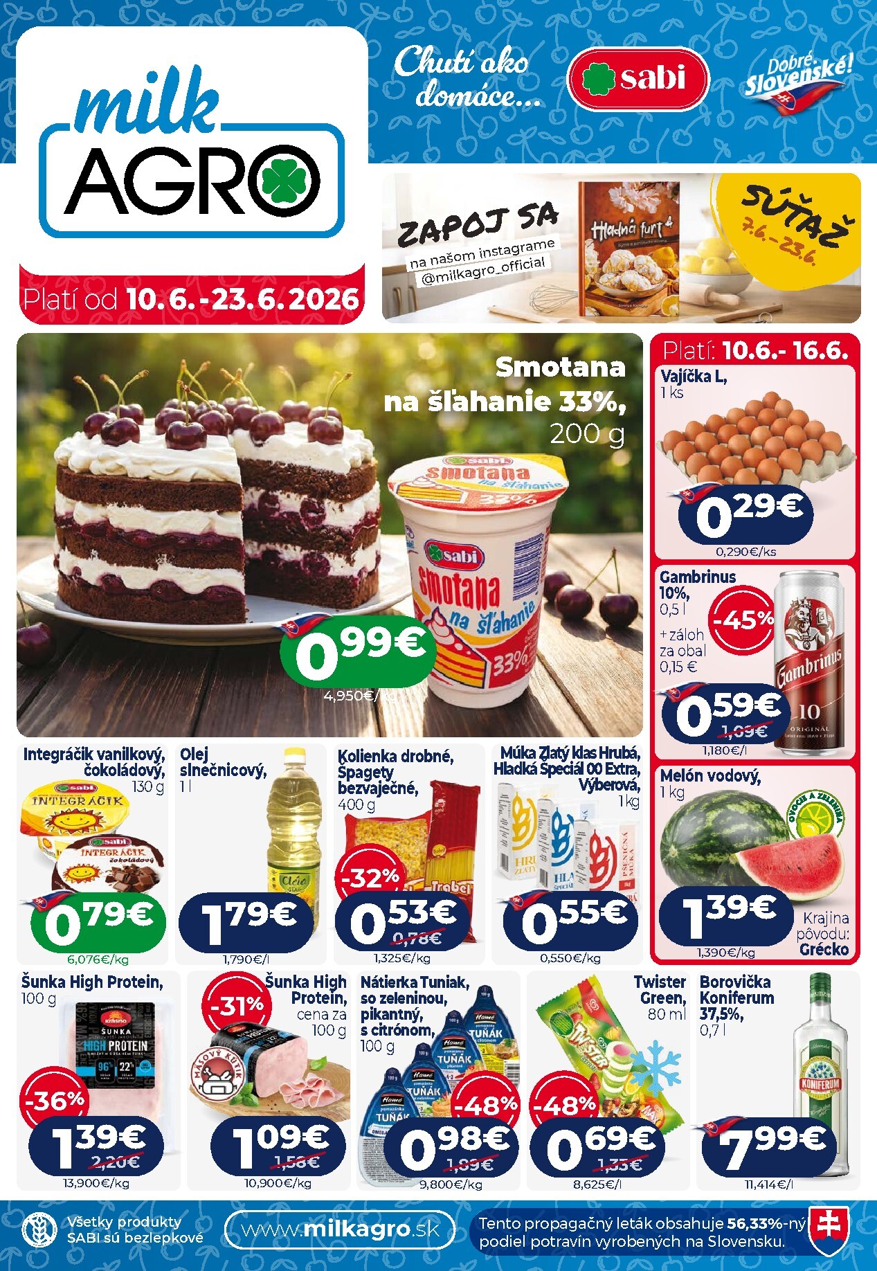 milk-agro - Nový Milk Agro leták od stredy, 10.06.2026 do utorka, 23.06.2026 - page: 1