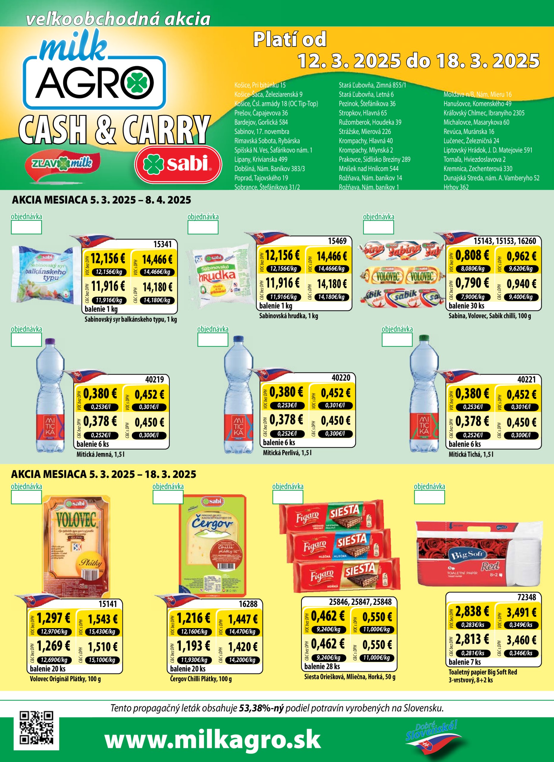 milk-agro - Milk Agro - Cash & Carry leták platný od 12.03. - 18.03.