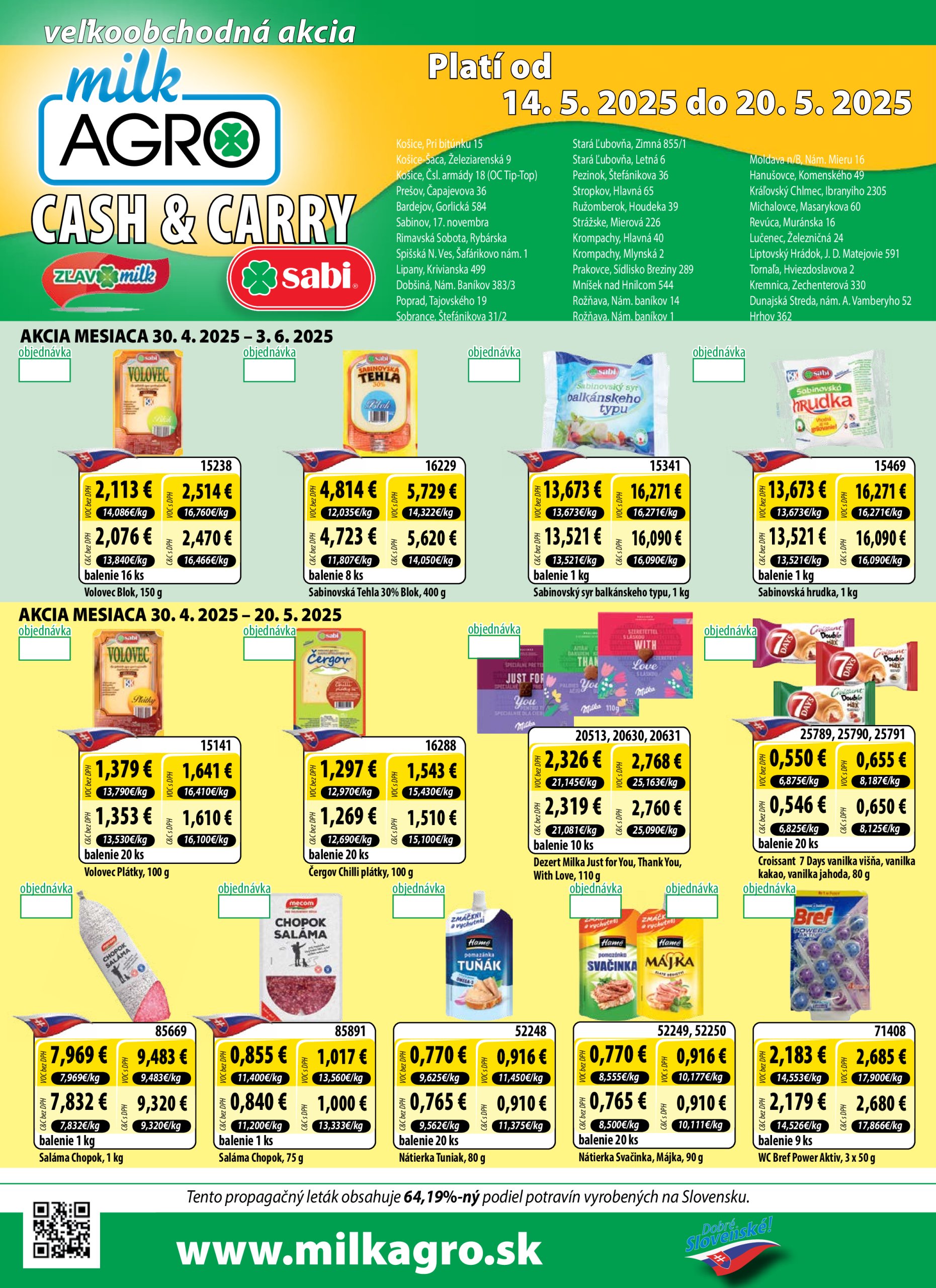milk-agro - Milk Agro - Cash & Carry leták platný od 14.05. - 20.05.