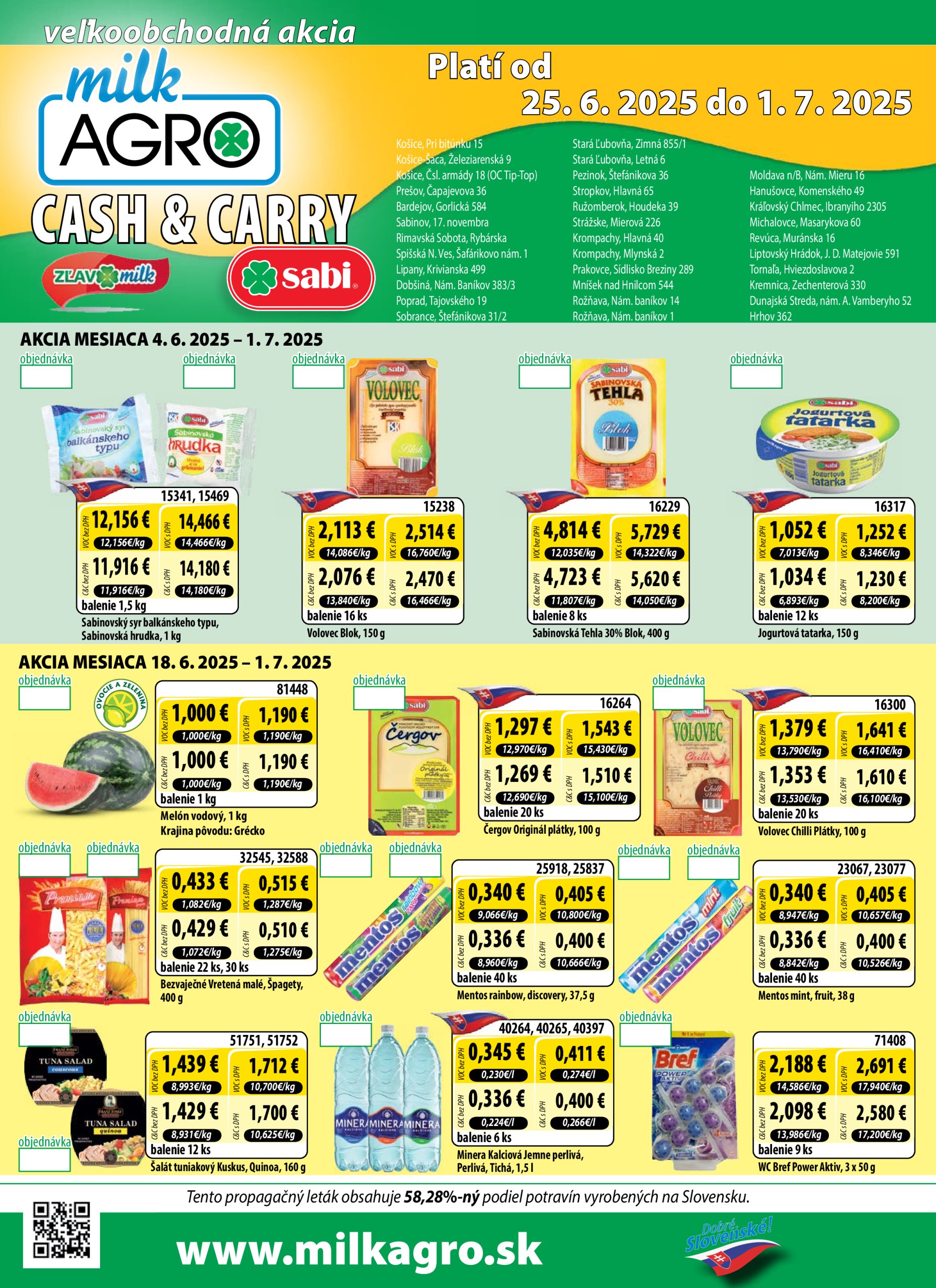milk-agro - Leták Milk Agro - Cash & Carry platný od 25.06. do 01.07.