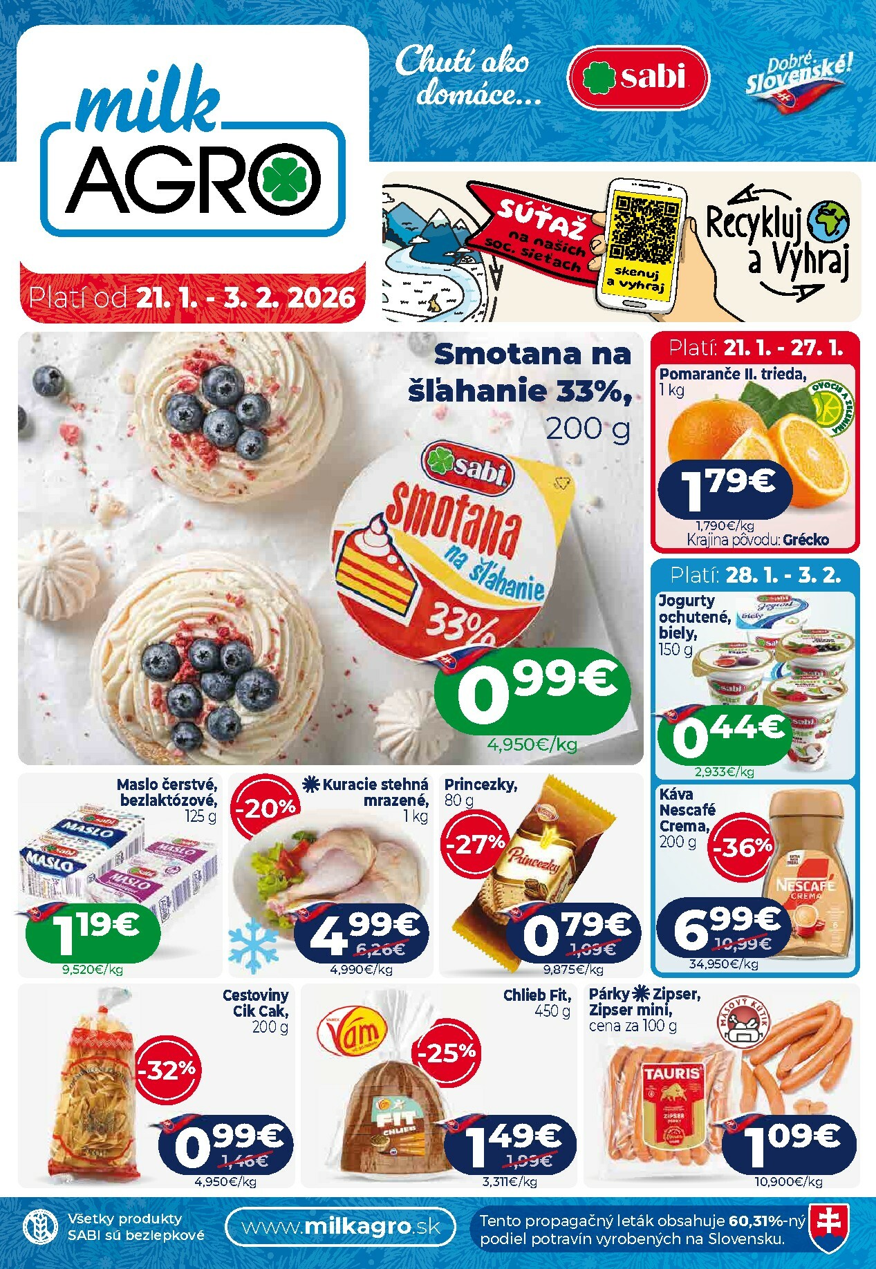 milk-agro - Leták Milk Agro platný od 21.01. do 03.02.