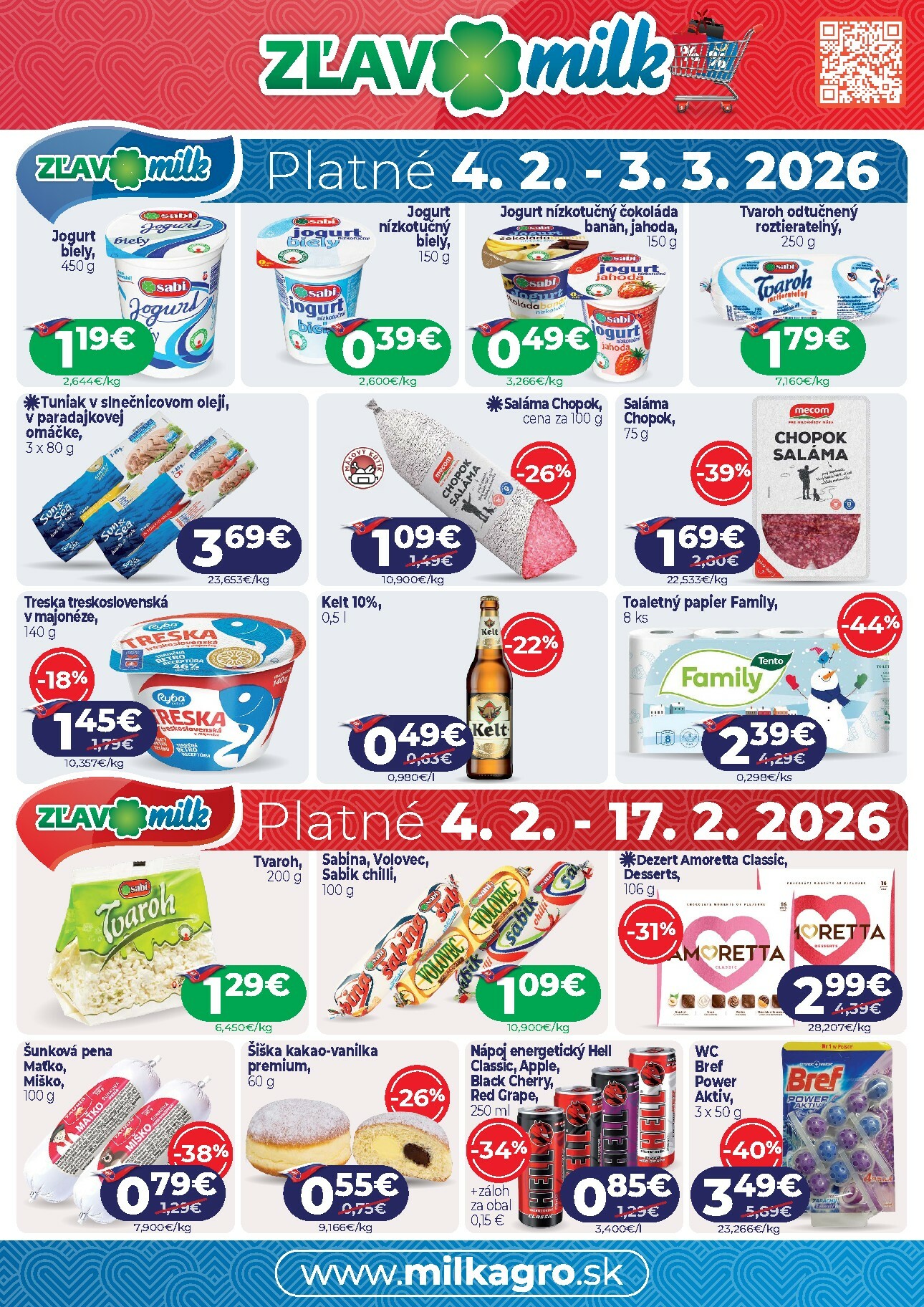 milk-agro - Leták Milk Agro - Zľavomilk platný od 04.02.2026 do 03.03.2026