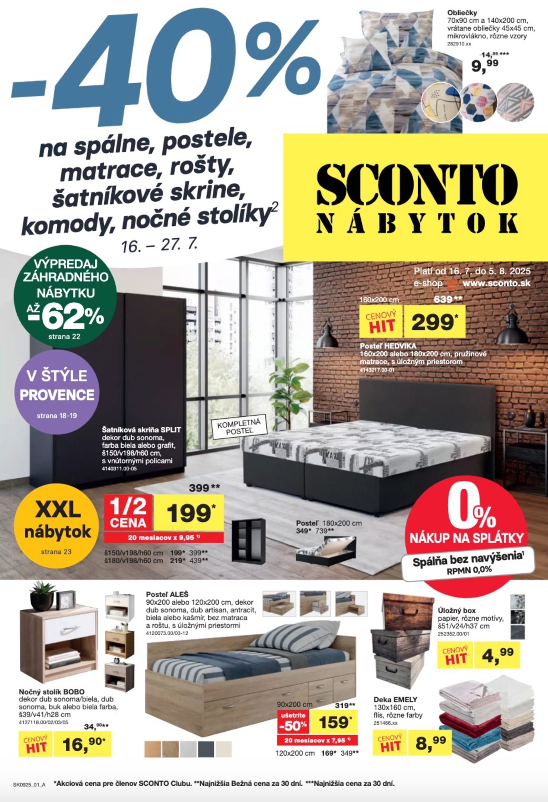 sconto-nabytok - Leták SCONTO nábytok platný od 16.07. do 05.08.