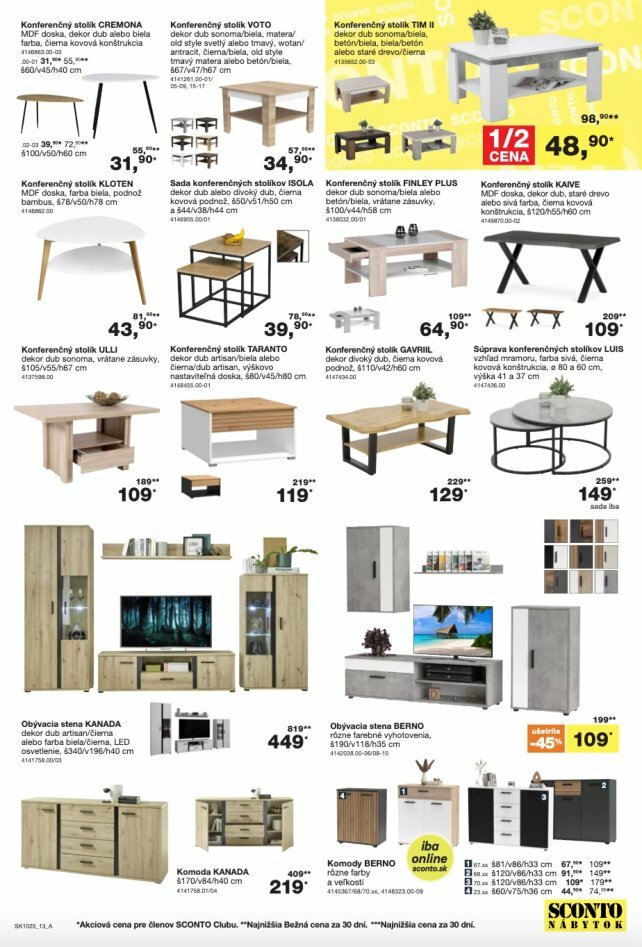 sconto-nabytok - Leták SCONTO nábytok platný od 06.08. do 26.08. - page: 13