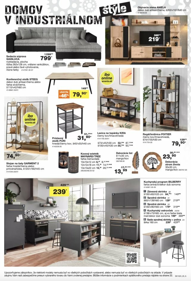 sconto-nabytok - Leták SCONTO nábytok platný od 06.08. do 26.08. - page: 20