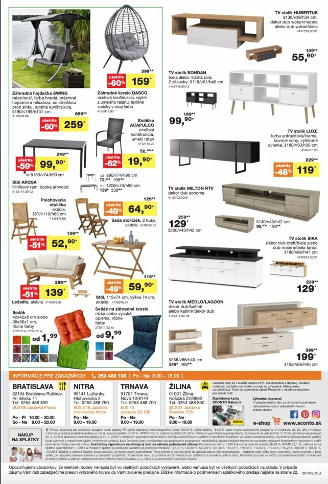 sconto-nabytok - Leták SCONTO nábytok platný od 06.08. do 26.08. - page: 22