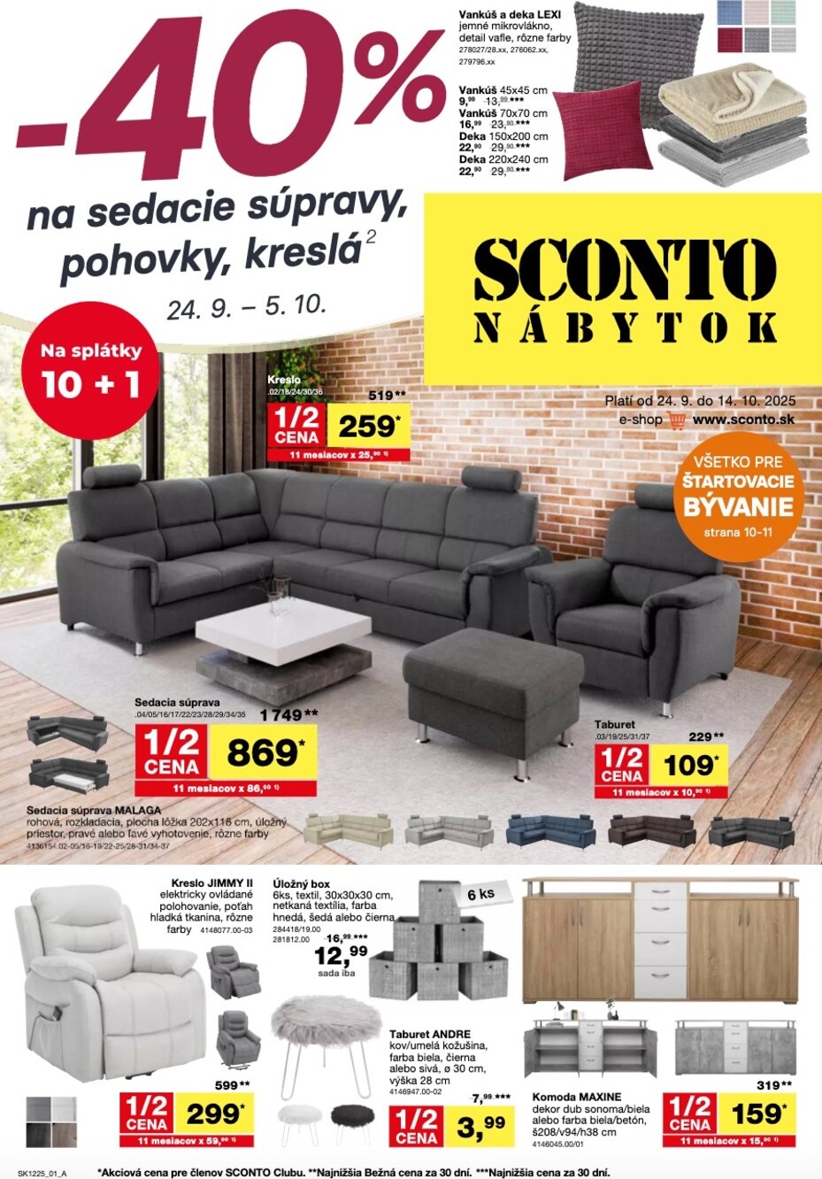 sconto-nabytok - Leták SCONTO nábytok platný od 24.09. do 14.10.