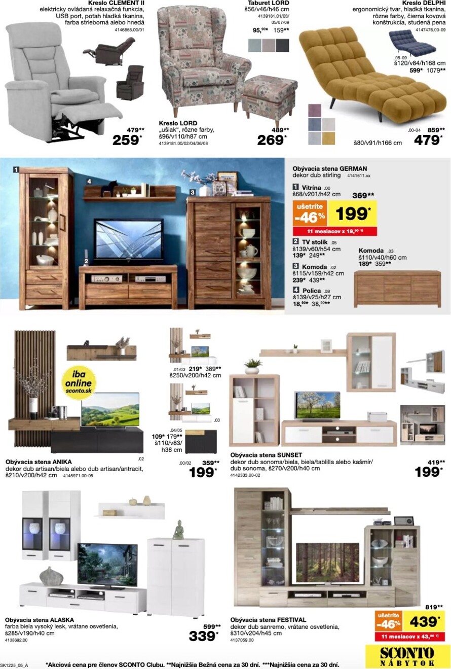 sconto-nabytok - Leták SCONTO nábytok platný od 24.09. do 14.10. - page: 5