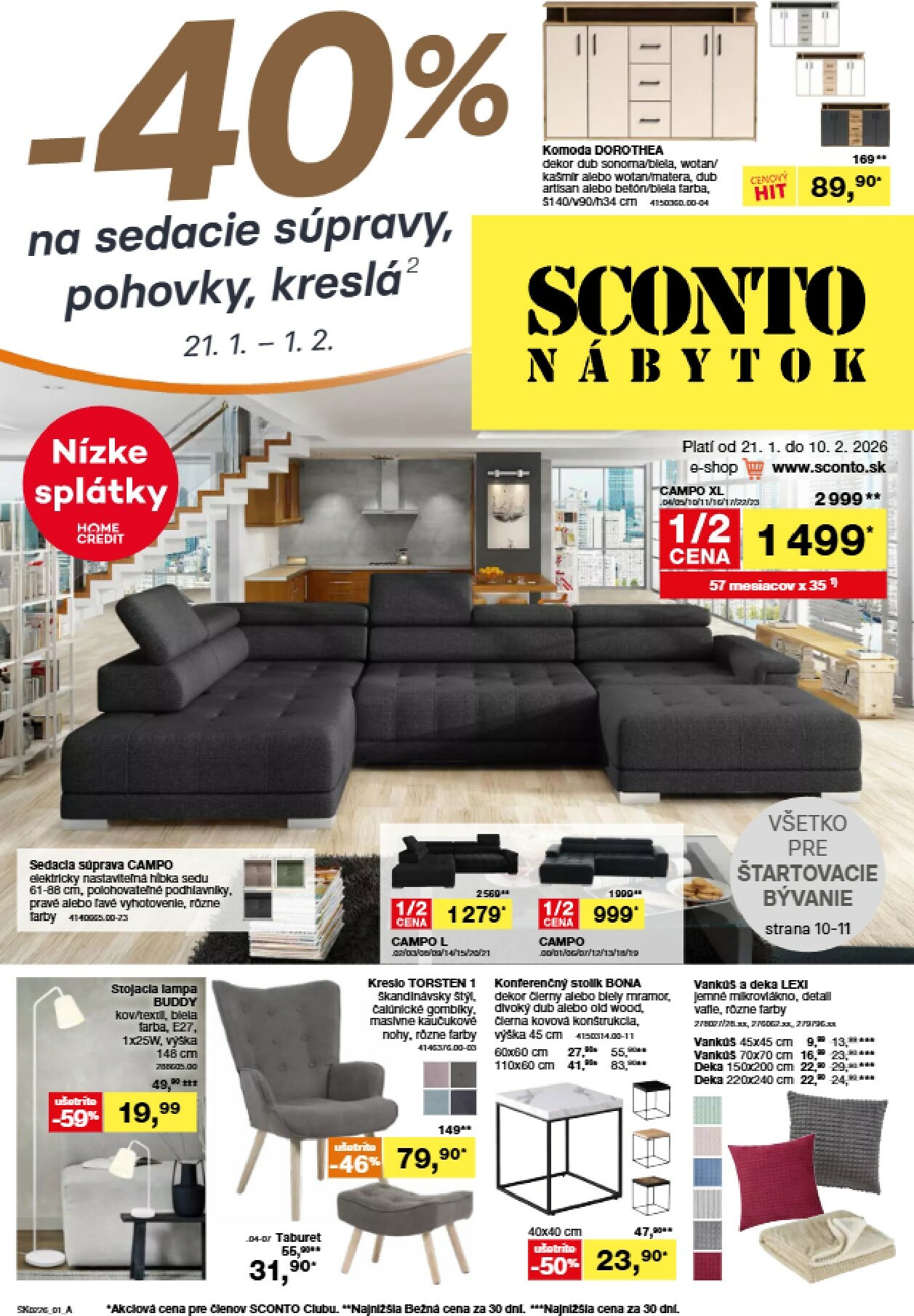sconto-nabytok - Leták SCONTO nábytok platný od 21.01. do 10.02. - page: 1
